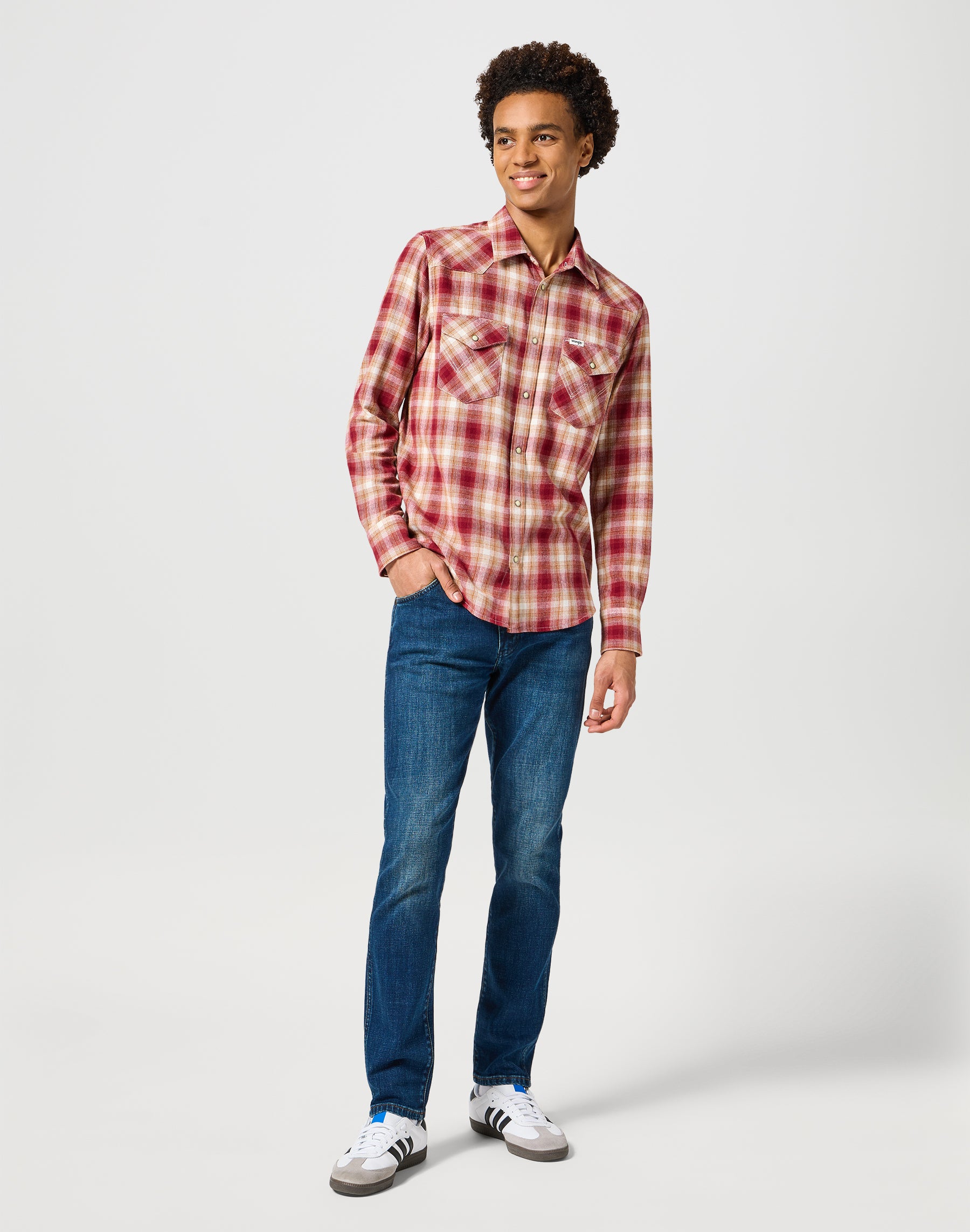 Western Shirt in Root Beer Hemden Wrangler   