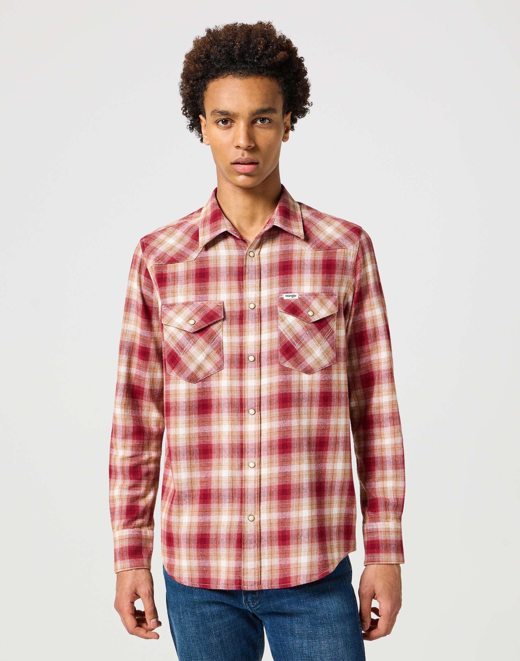 Western Shirt in Root Beer Hemden Wrangler   