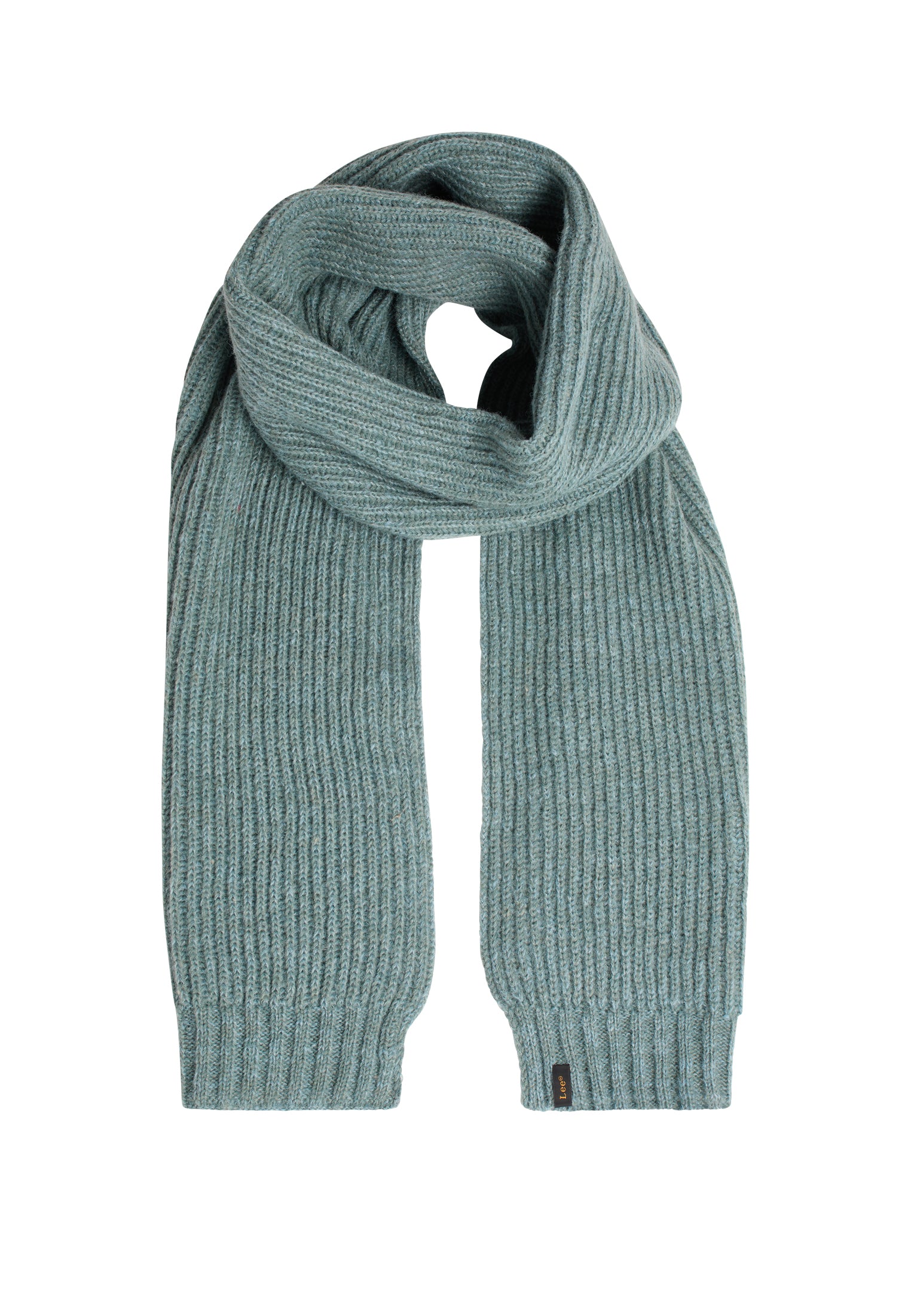 Ribbed Knitted Scarf in Muted Sage Schals Lee   