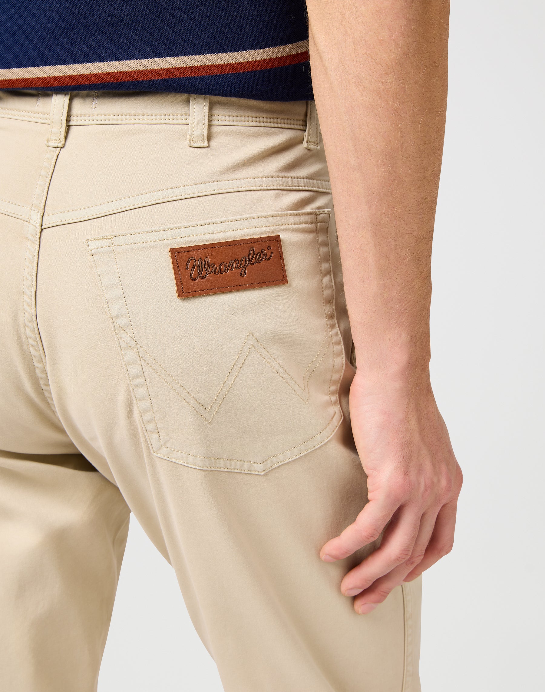 Texas Slim in Pelican Hosen Wrangler