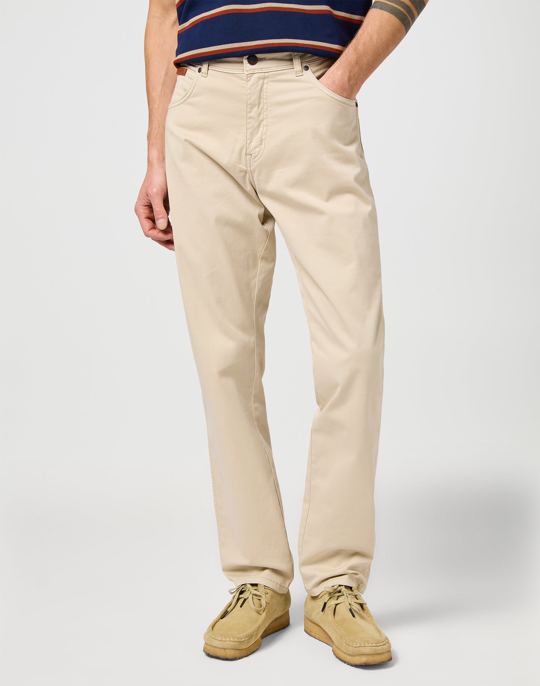 Texas Slim in Pelican Hosen Wrangler