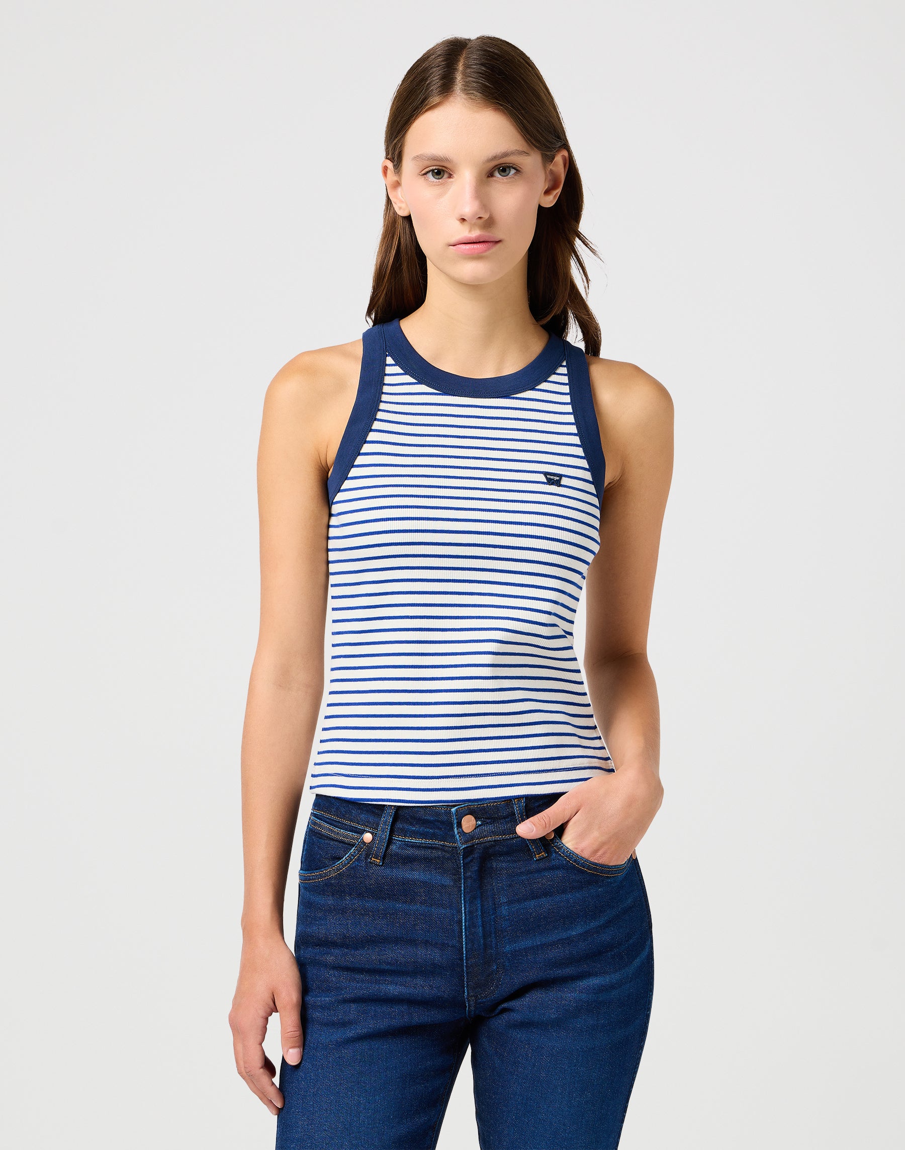 Ringer Tank in Mazarine Blue T-Shirts Wrangler