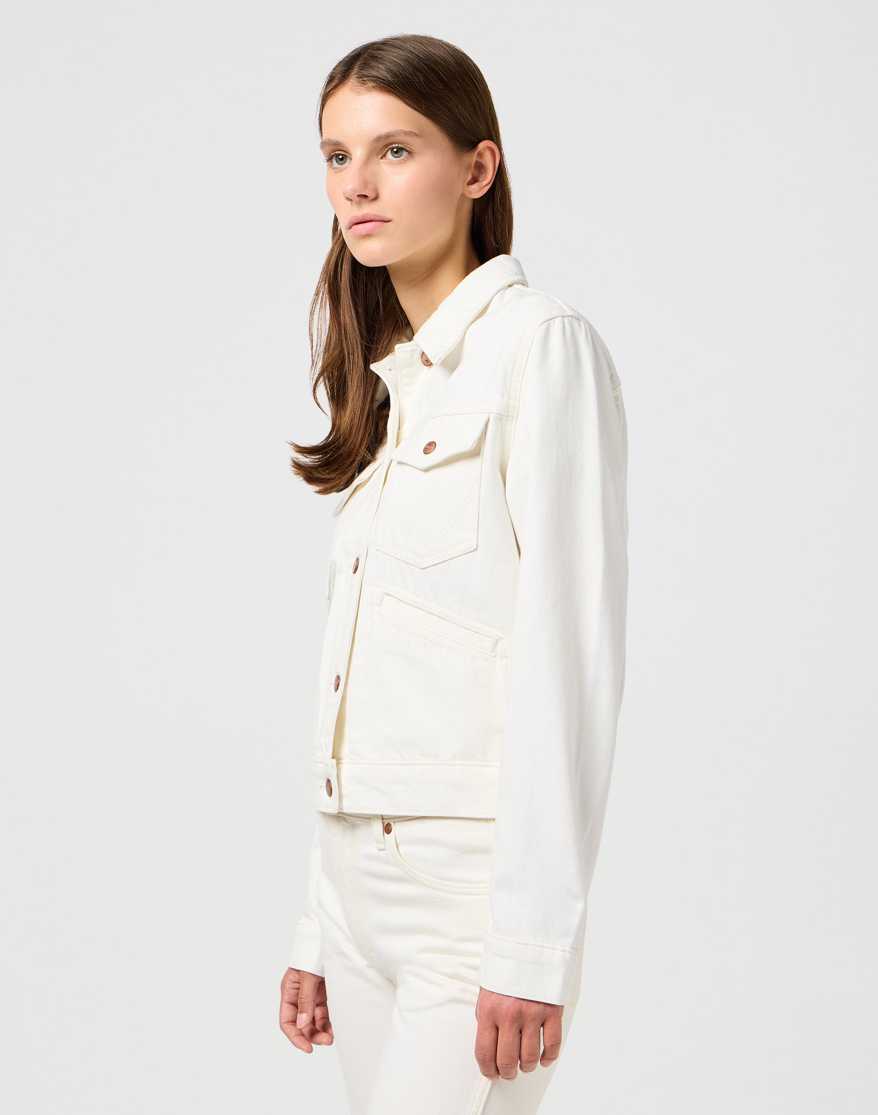 Heritage Jacket in Worn White Jacken Wrangler