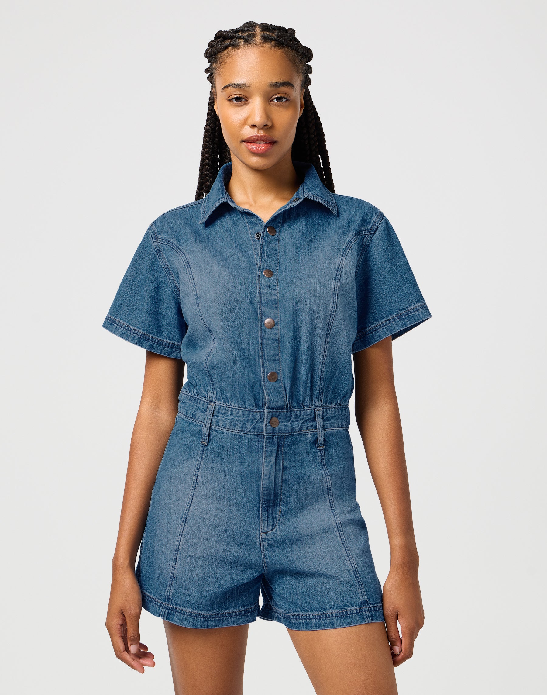 Romper in Urban Echo Overall Wrangler