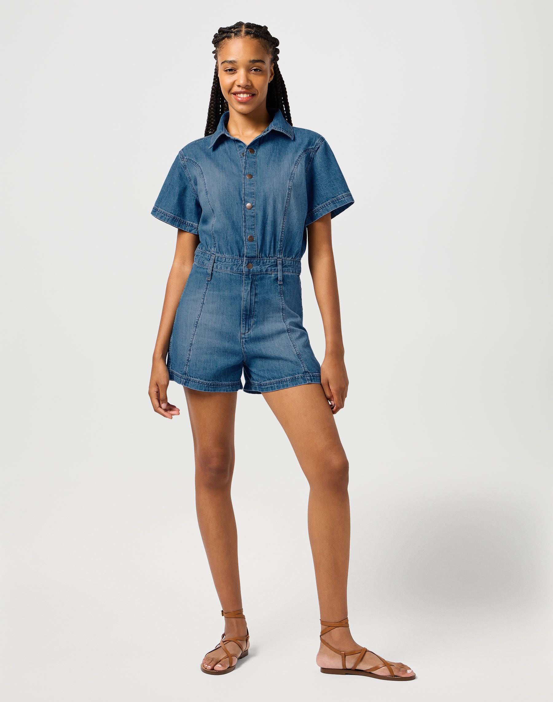 Romper in Urban Echo Overall Wrangler