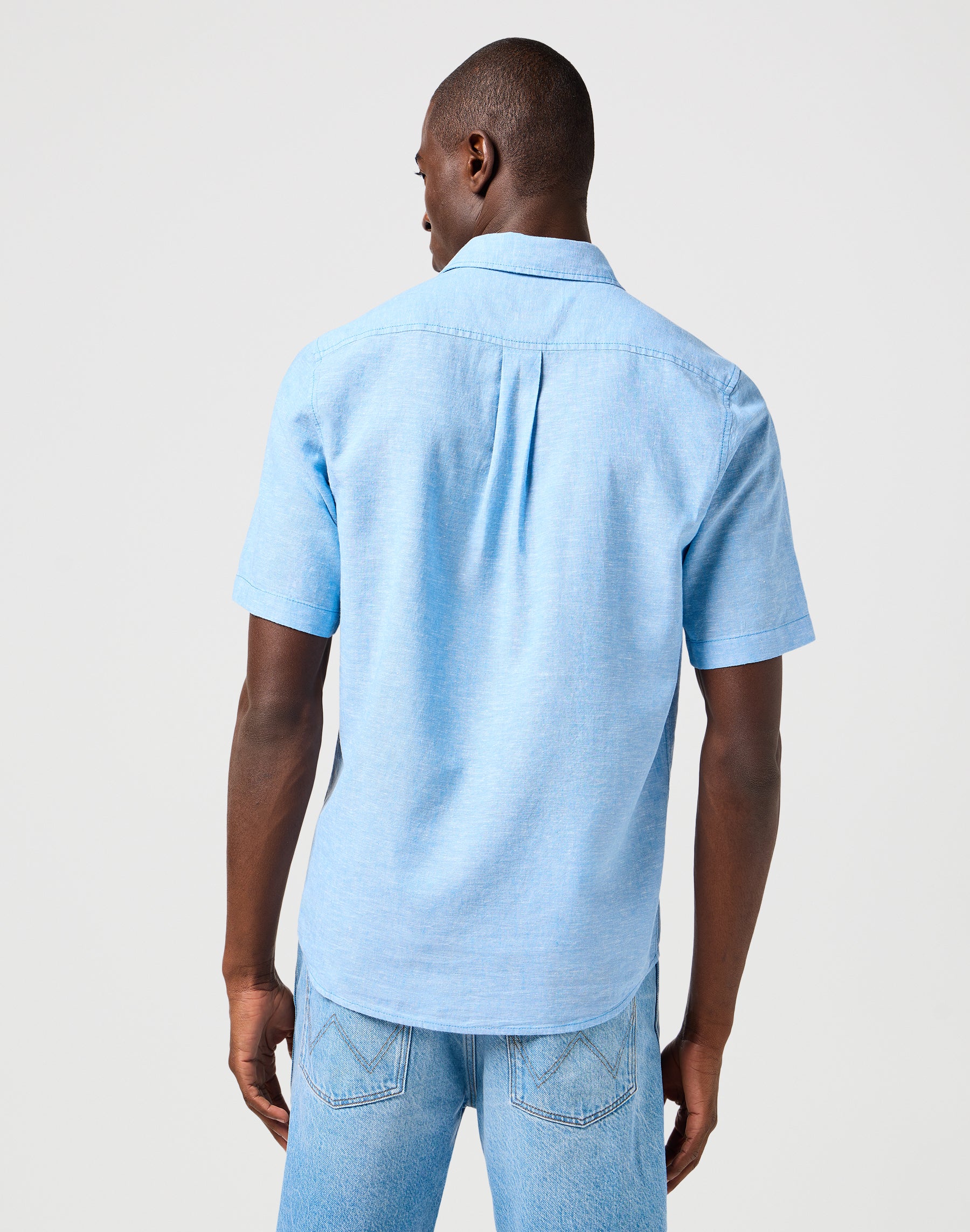 Ss 1 Pkt Shirt in Pacific Blue Hemden Wrangler