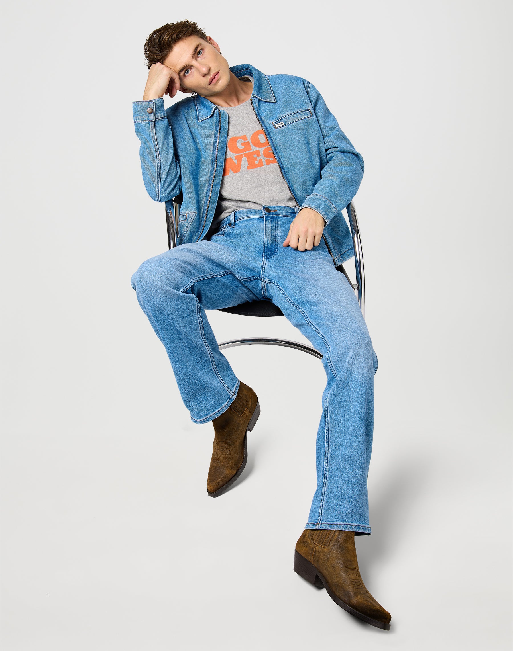 Rodeo Utility Jacket in Bohemian Blue Jacken Wrangler