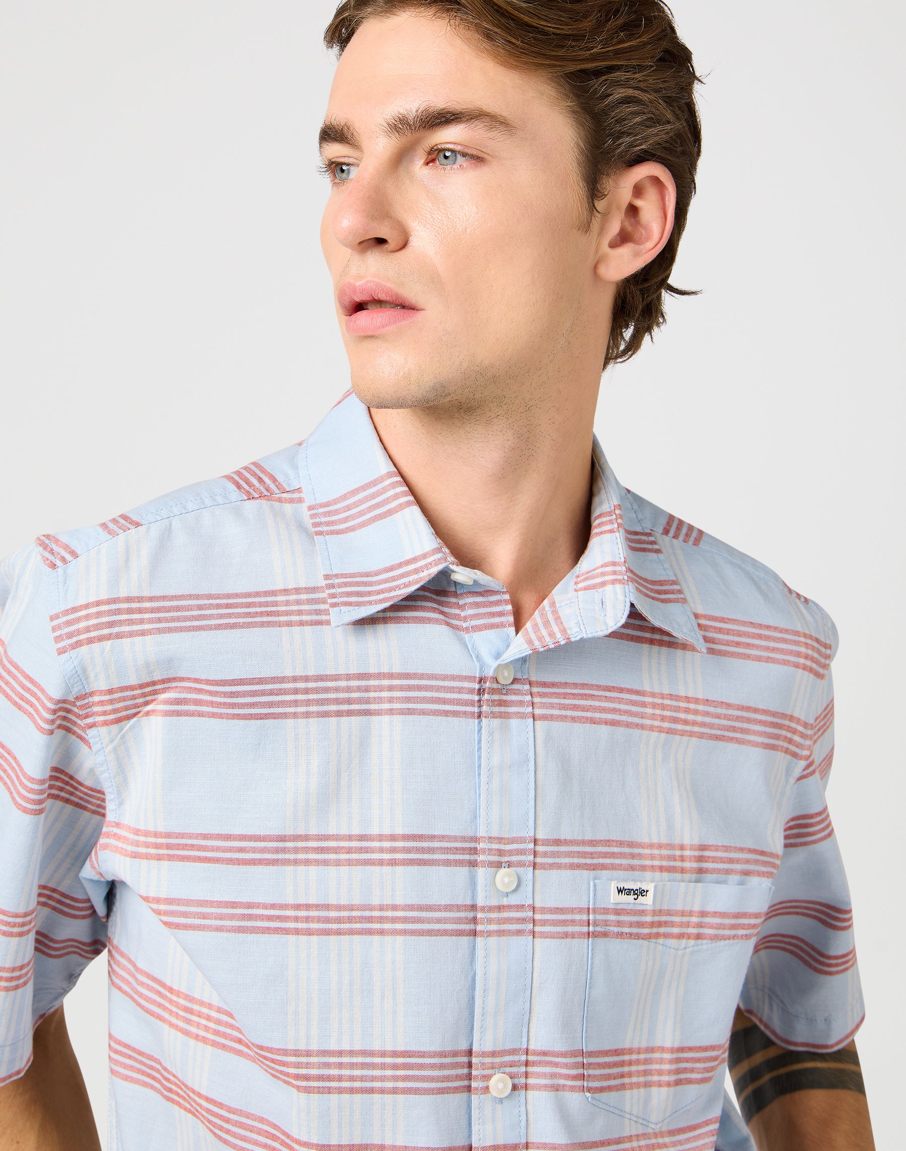 Ss 1 Pkt Shirt in Niagara Mist Hemden Wrangler