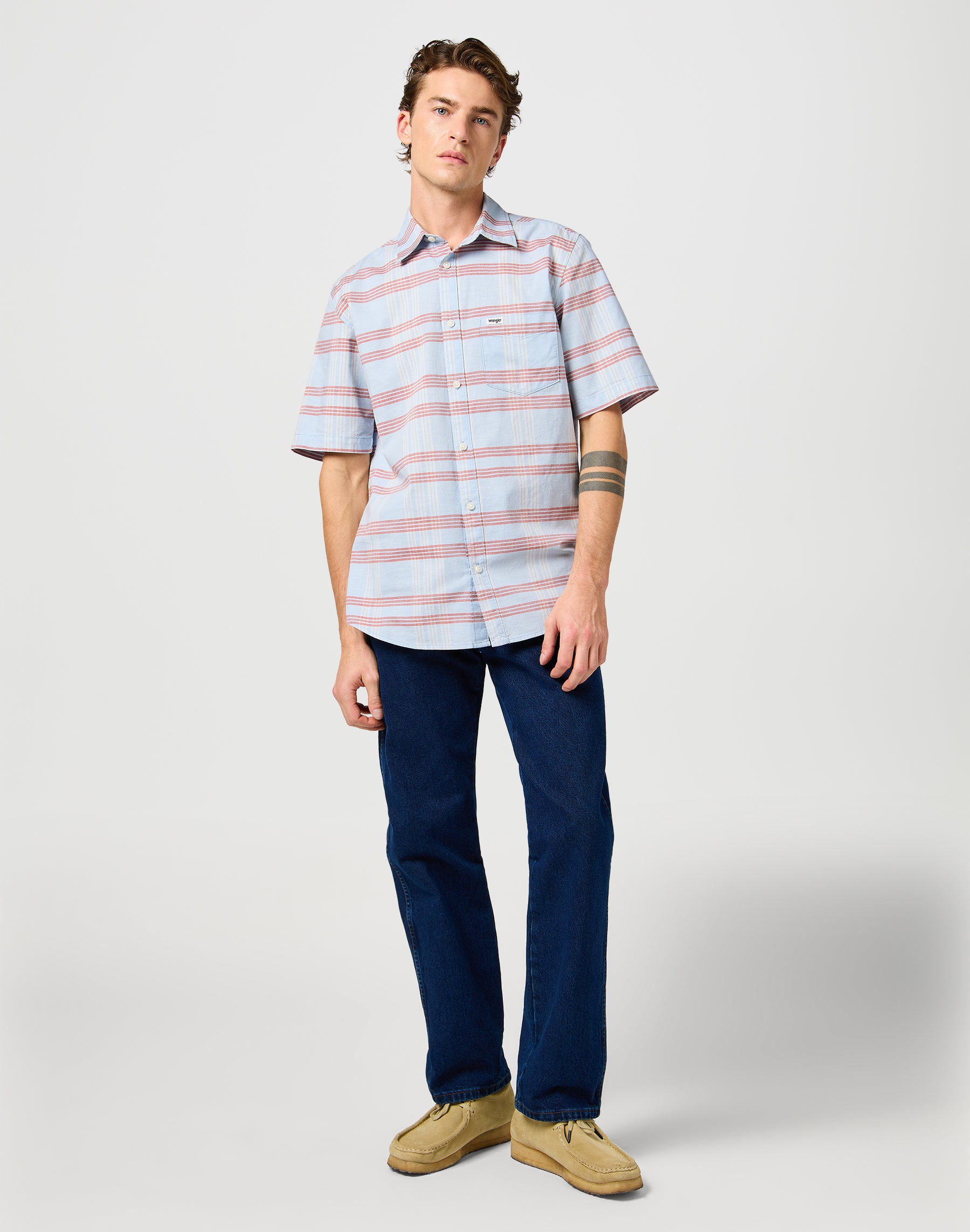 Ss 1 Pkt Shirt in Niagara Mist Hemden Wrangler