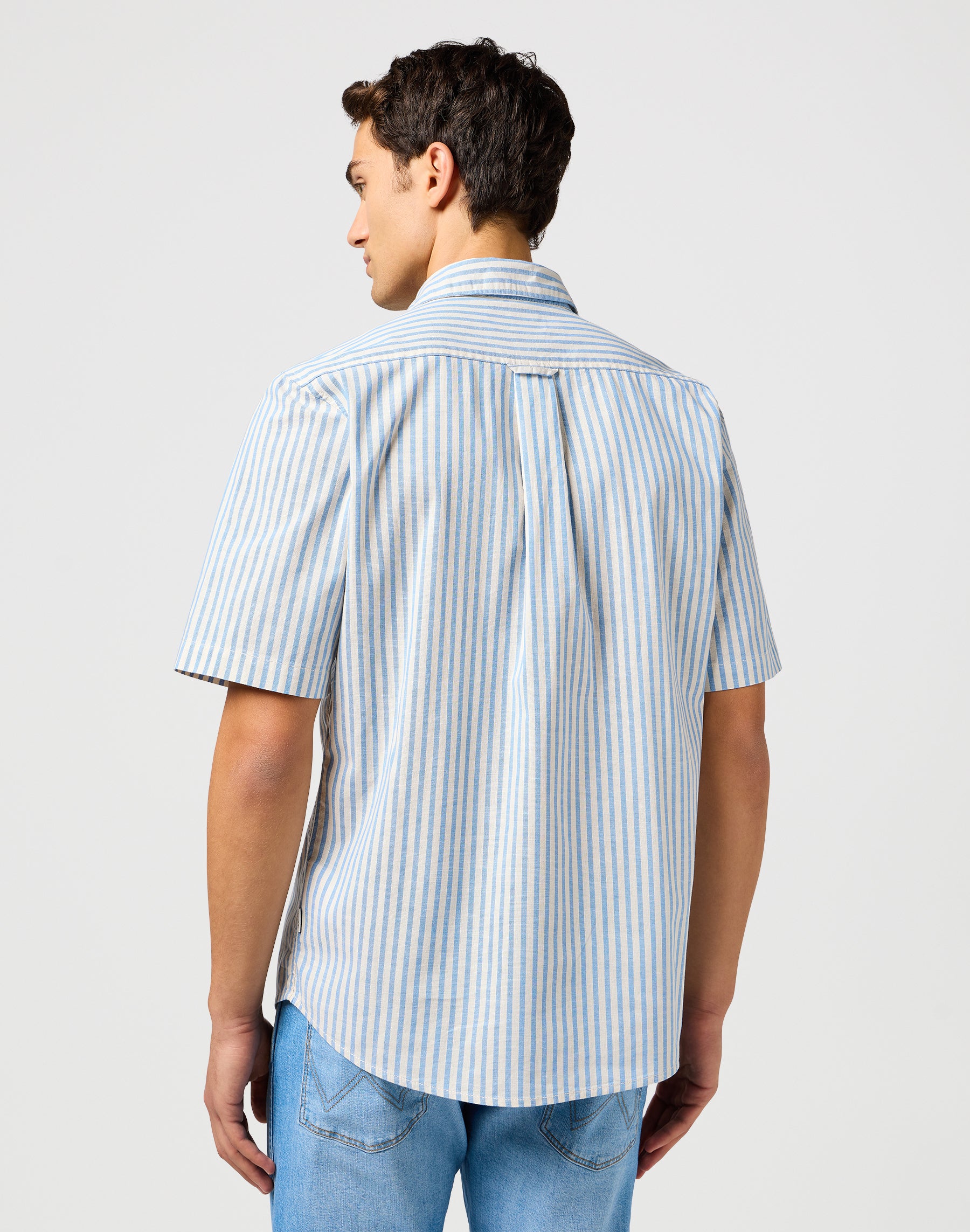 Ss Shirt in Pacific Stripe Hemden Wrangler