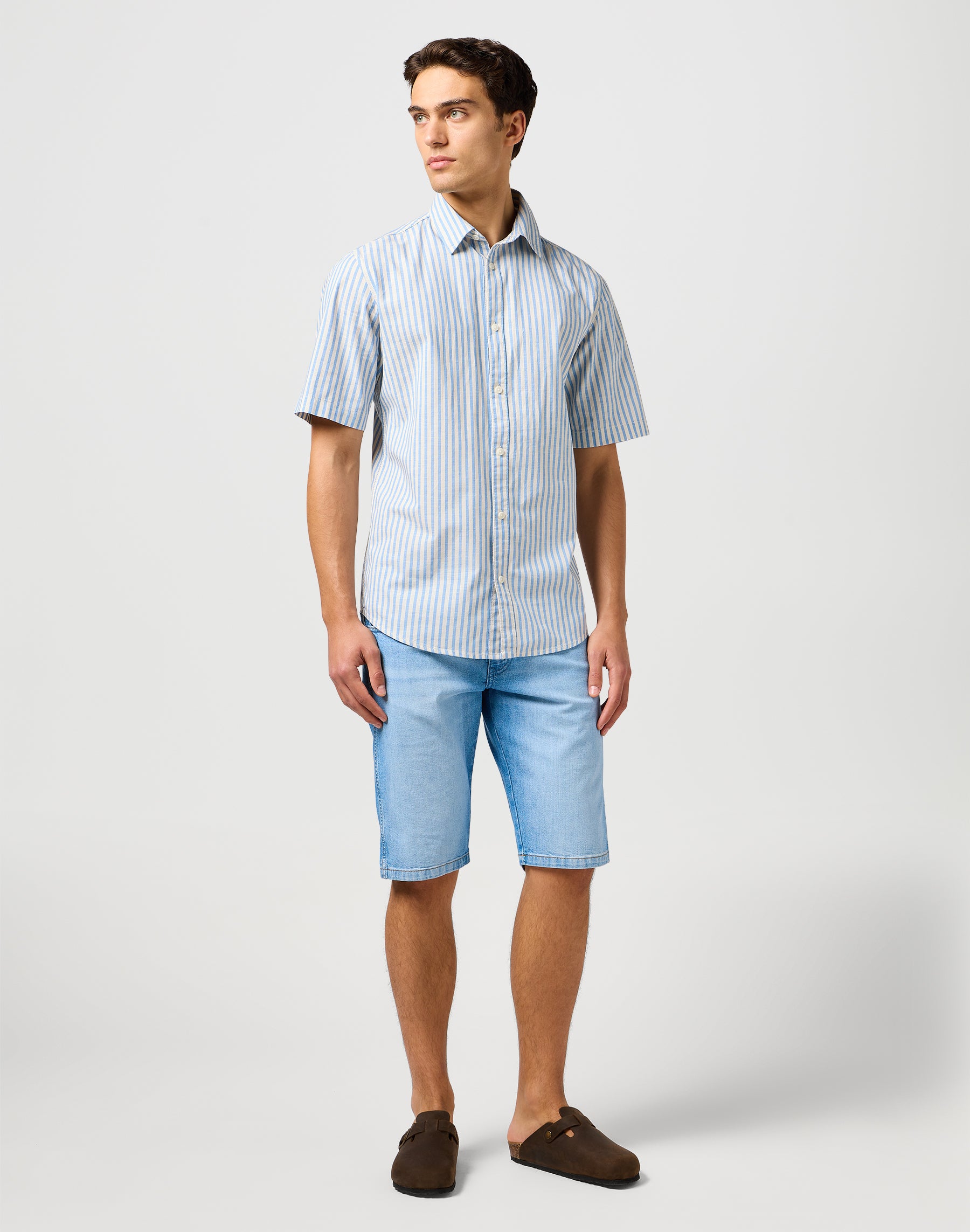 Ss Shirt in Pacific Stripe Hemden Wrangler