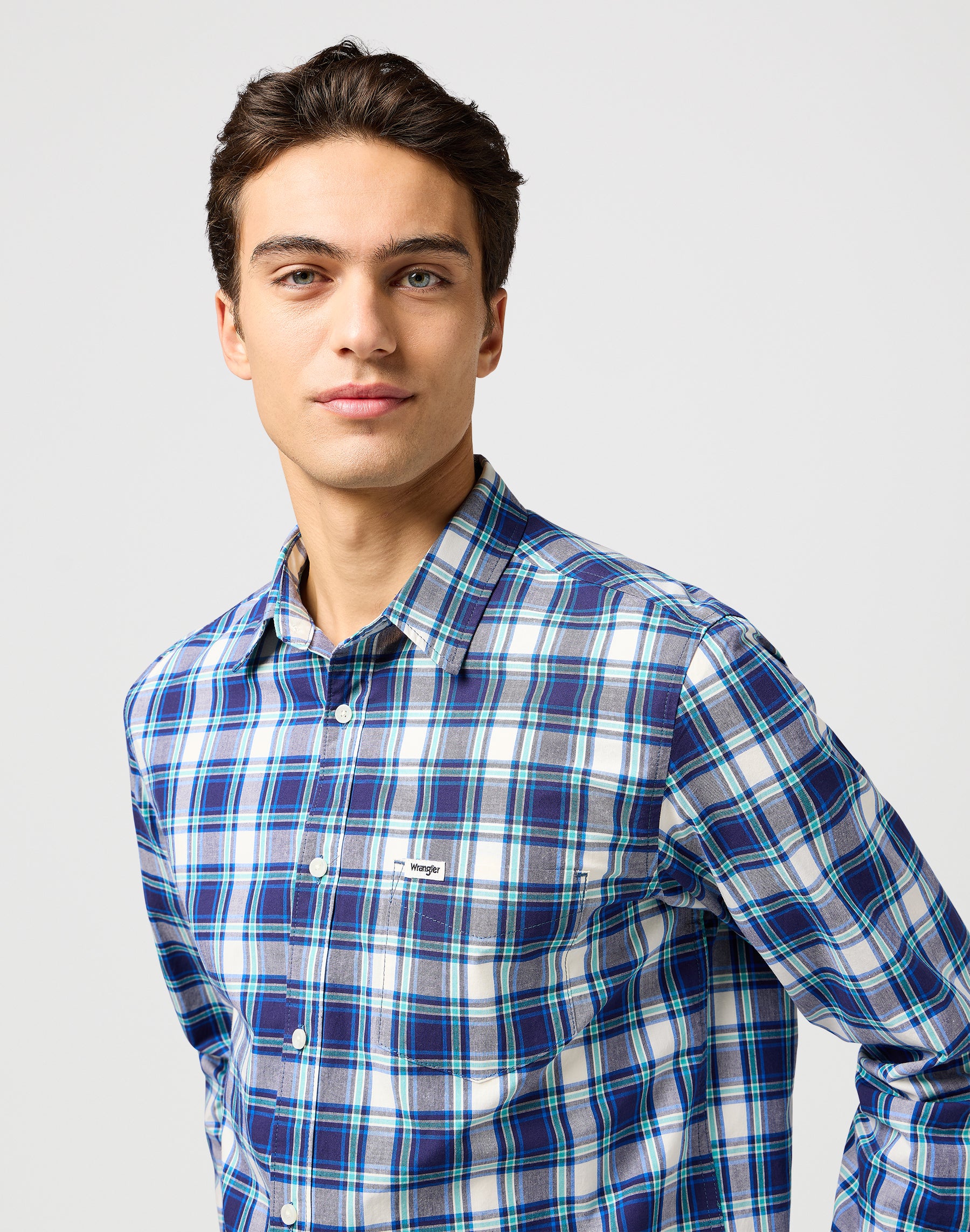 1 Pkt Shirt in Navy Hemden Wrangler