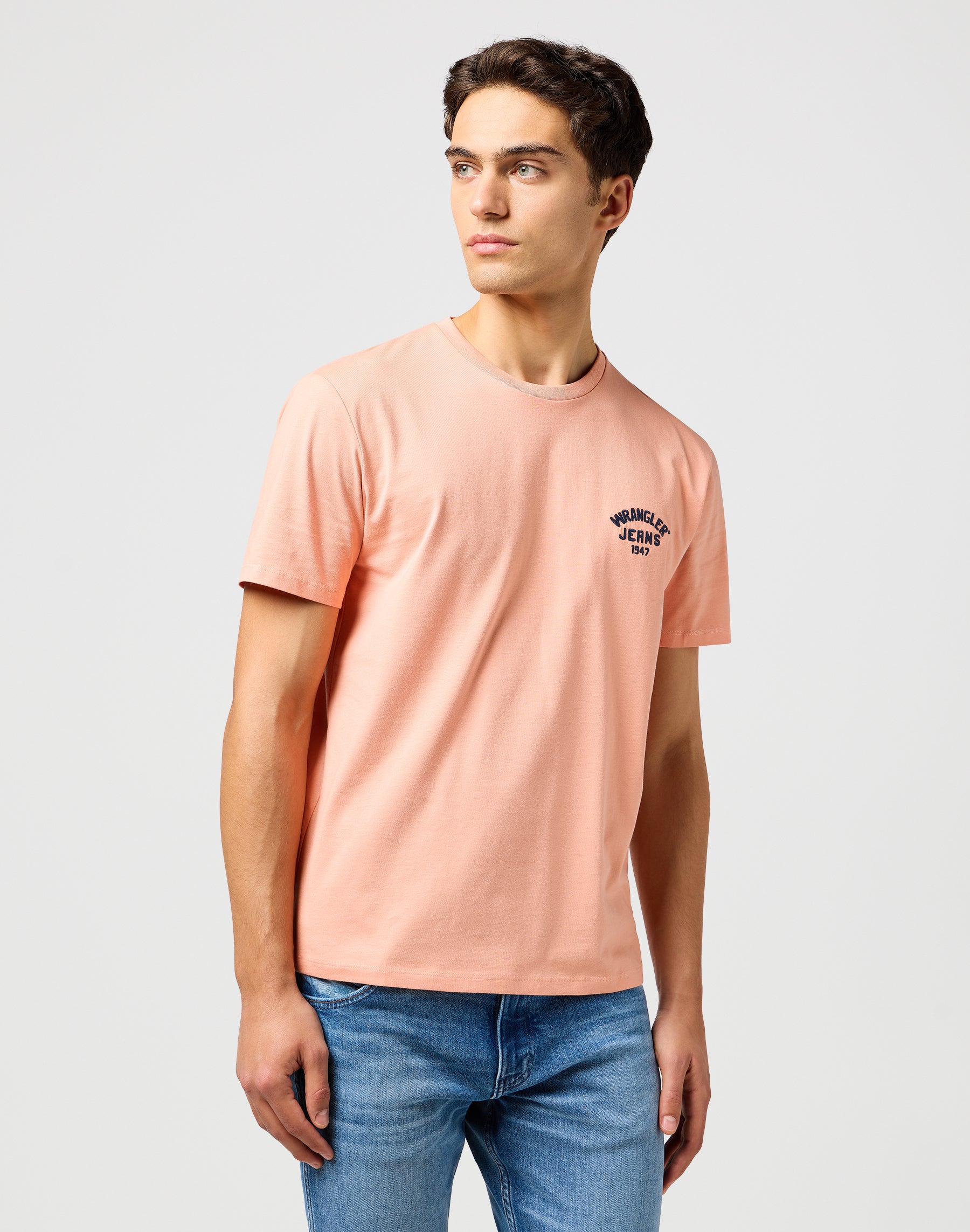 Small Logo Tee in Shrimp T-Shirts Wrangler