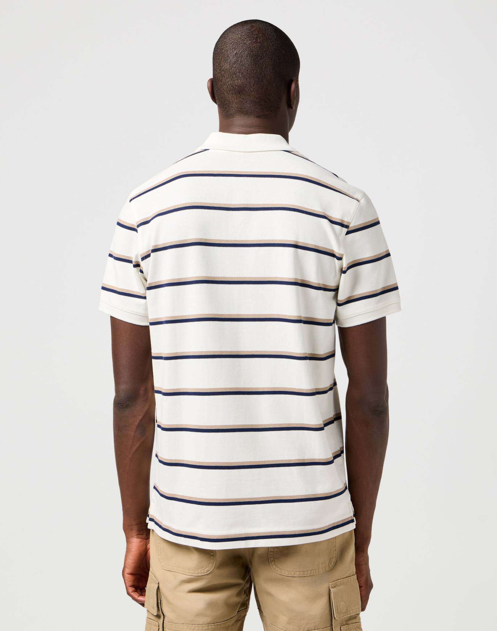 Stripe Polo Shirt in White T-Shirts Wrangler