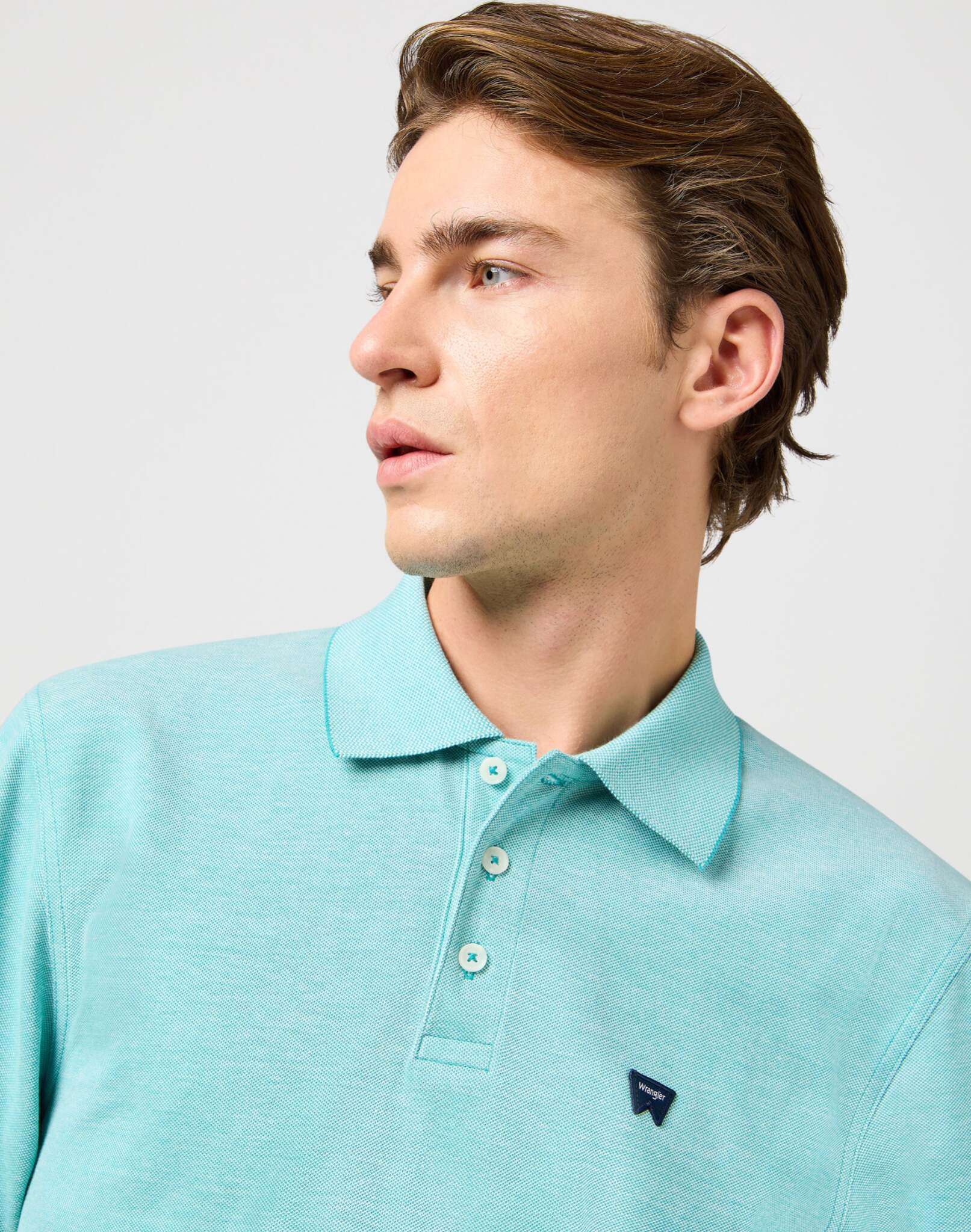 Refined Polo Shirt in Teal T-Shirts Wrangler