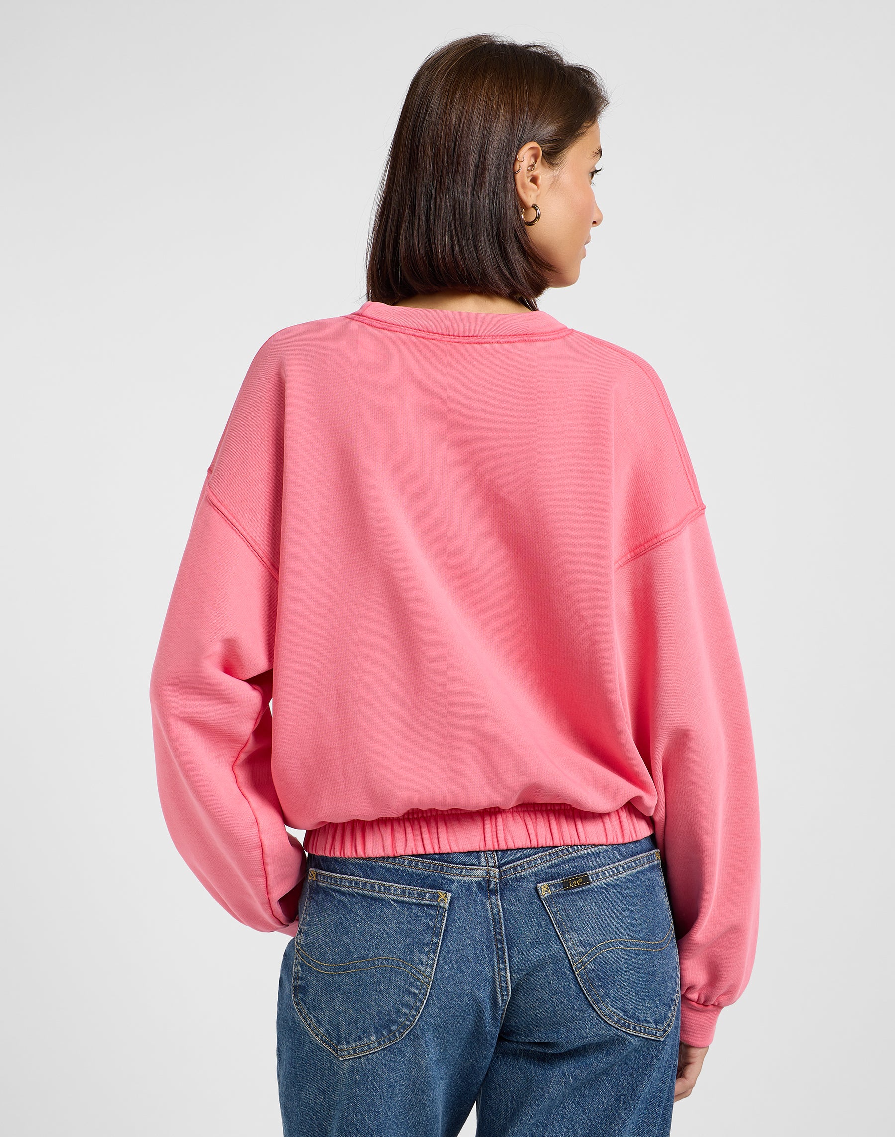 Sleeve Detail Sweatshirt in Lychee Sweatshirts Lee