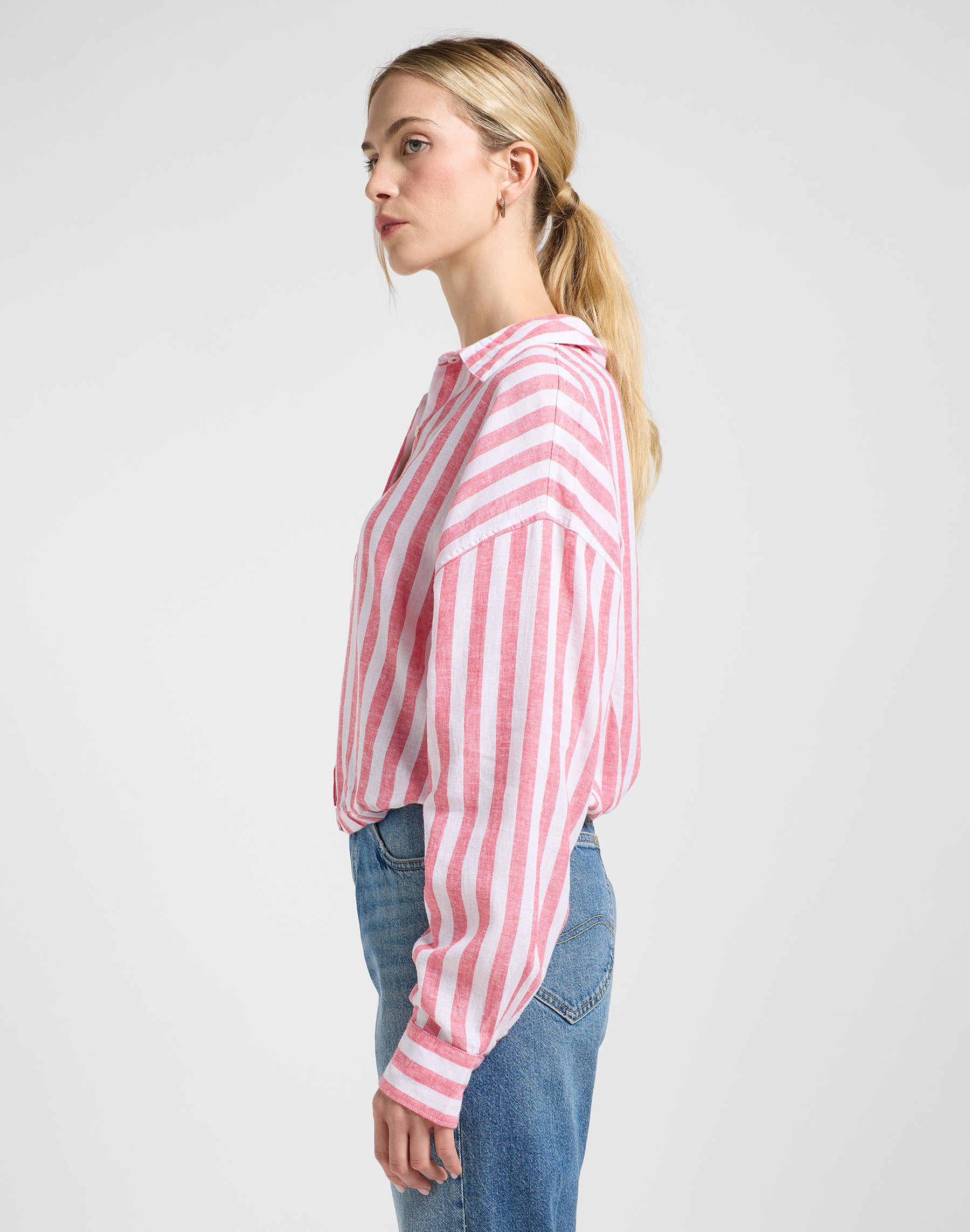 Elasticated Shirt in Lychee Awning Hemden Lee