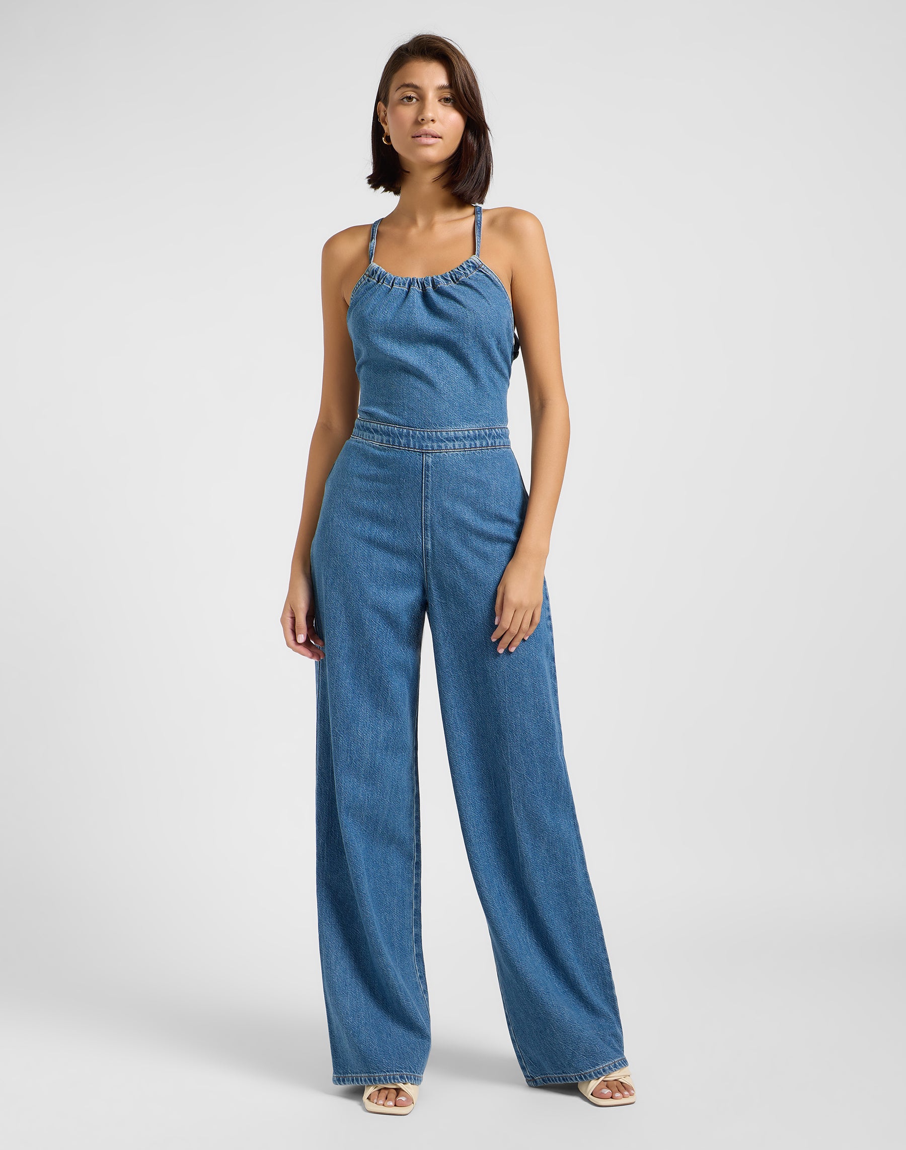 Backless Jumpsuit in Take A Dive Overall Lee