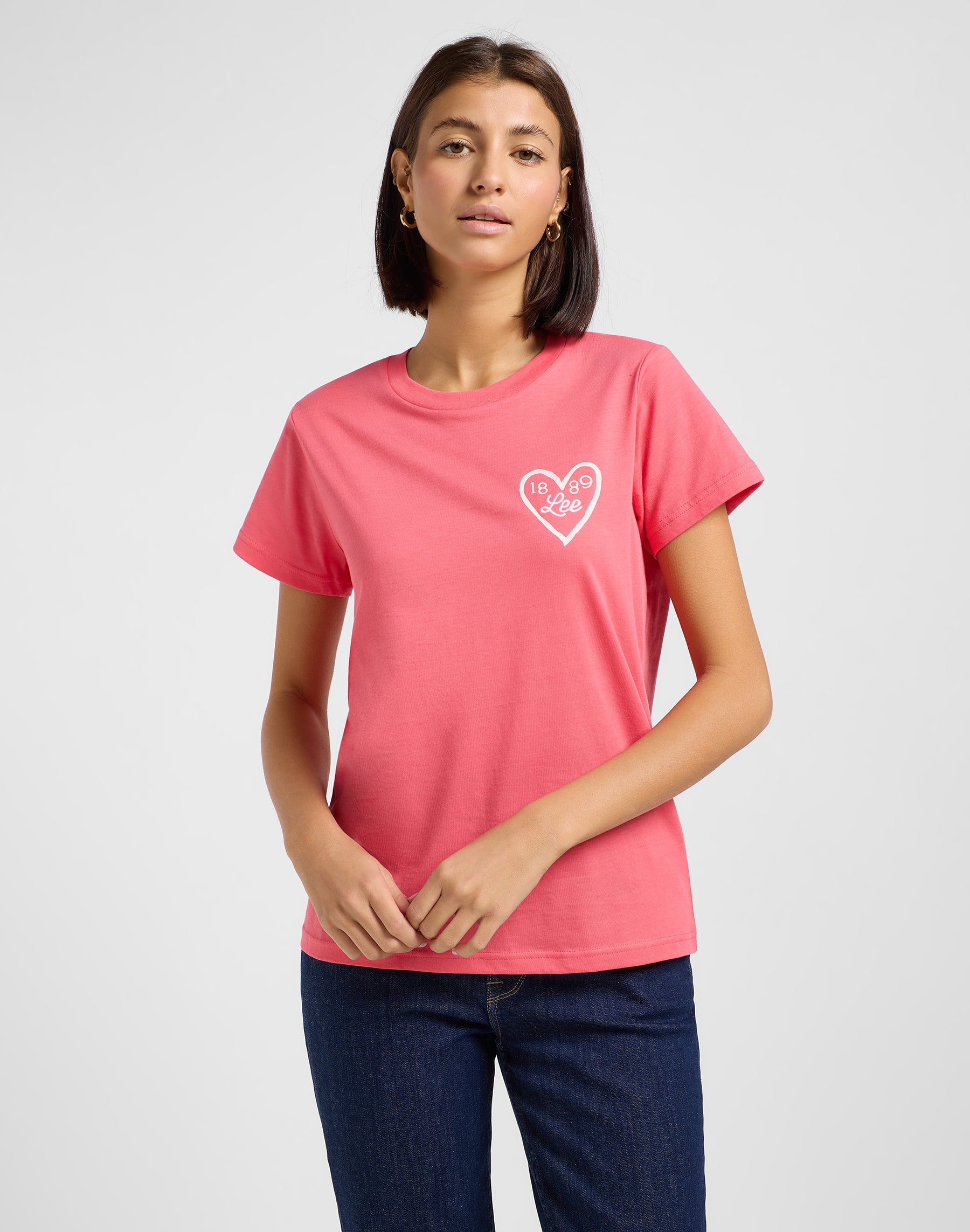 Small Logo Tee in Lychee T-Shirts Lee