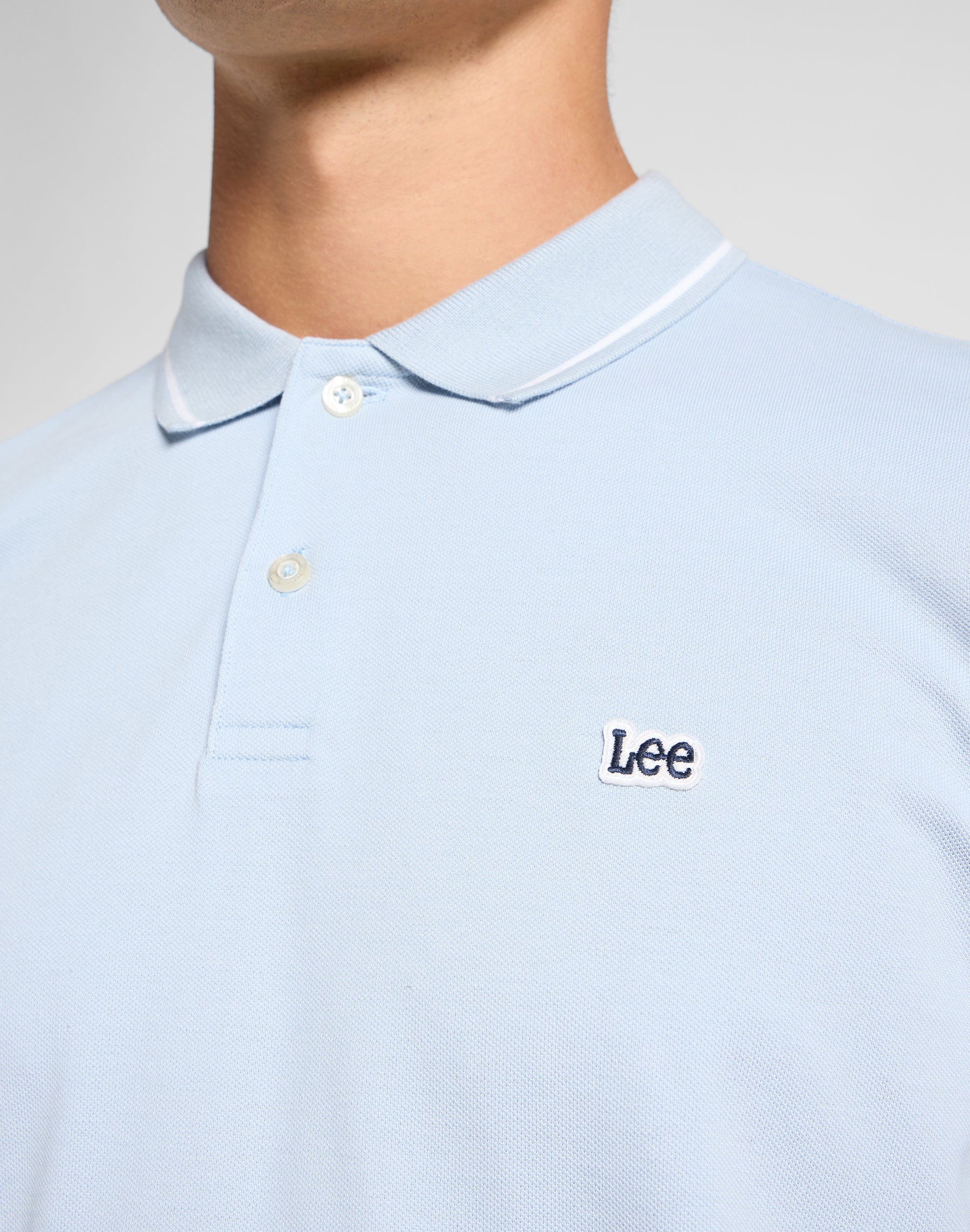 Pique Polo in Shy Blue T-Shirts Lee