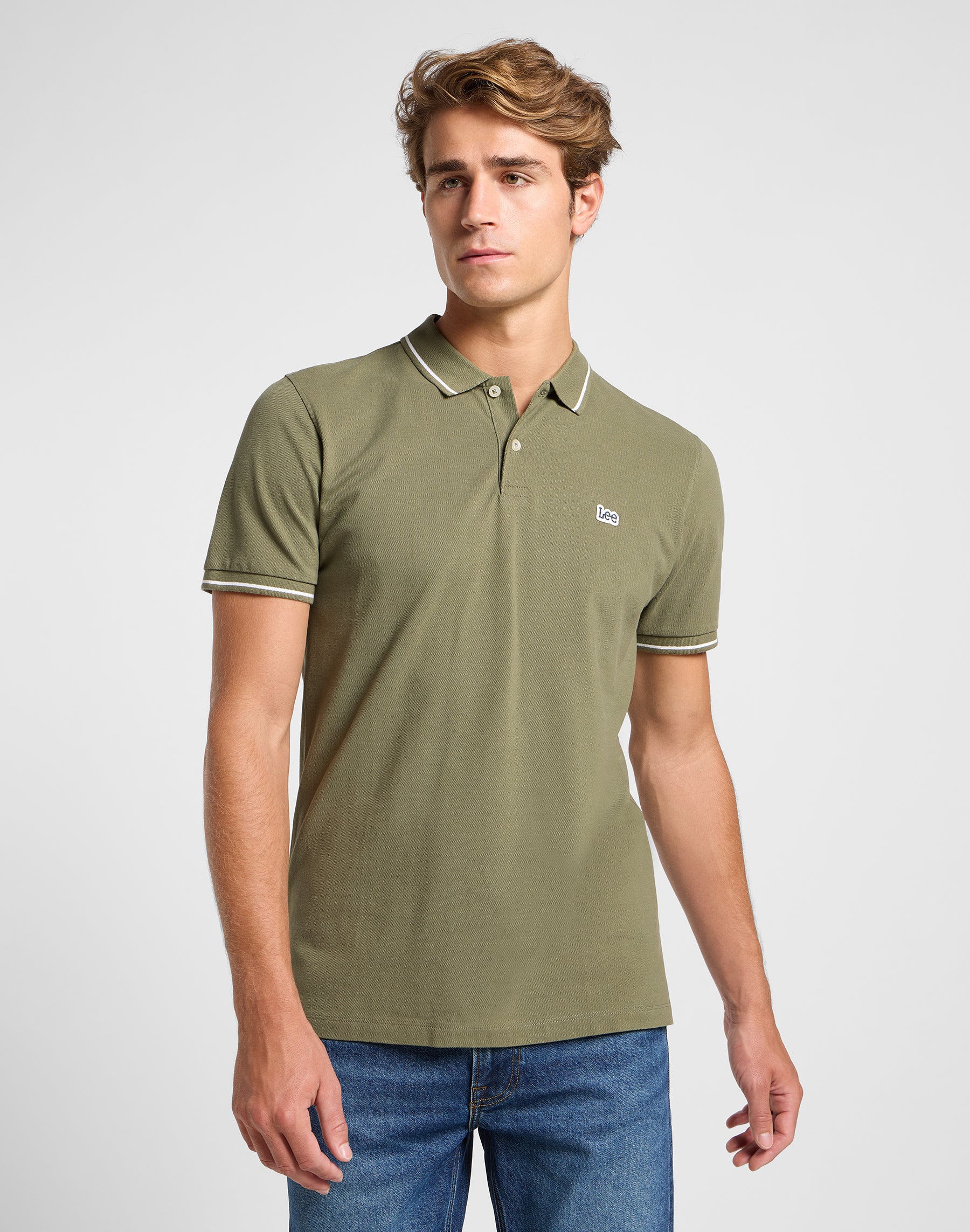 Pique Polo in Mercantile Green T-Shirts Lee