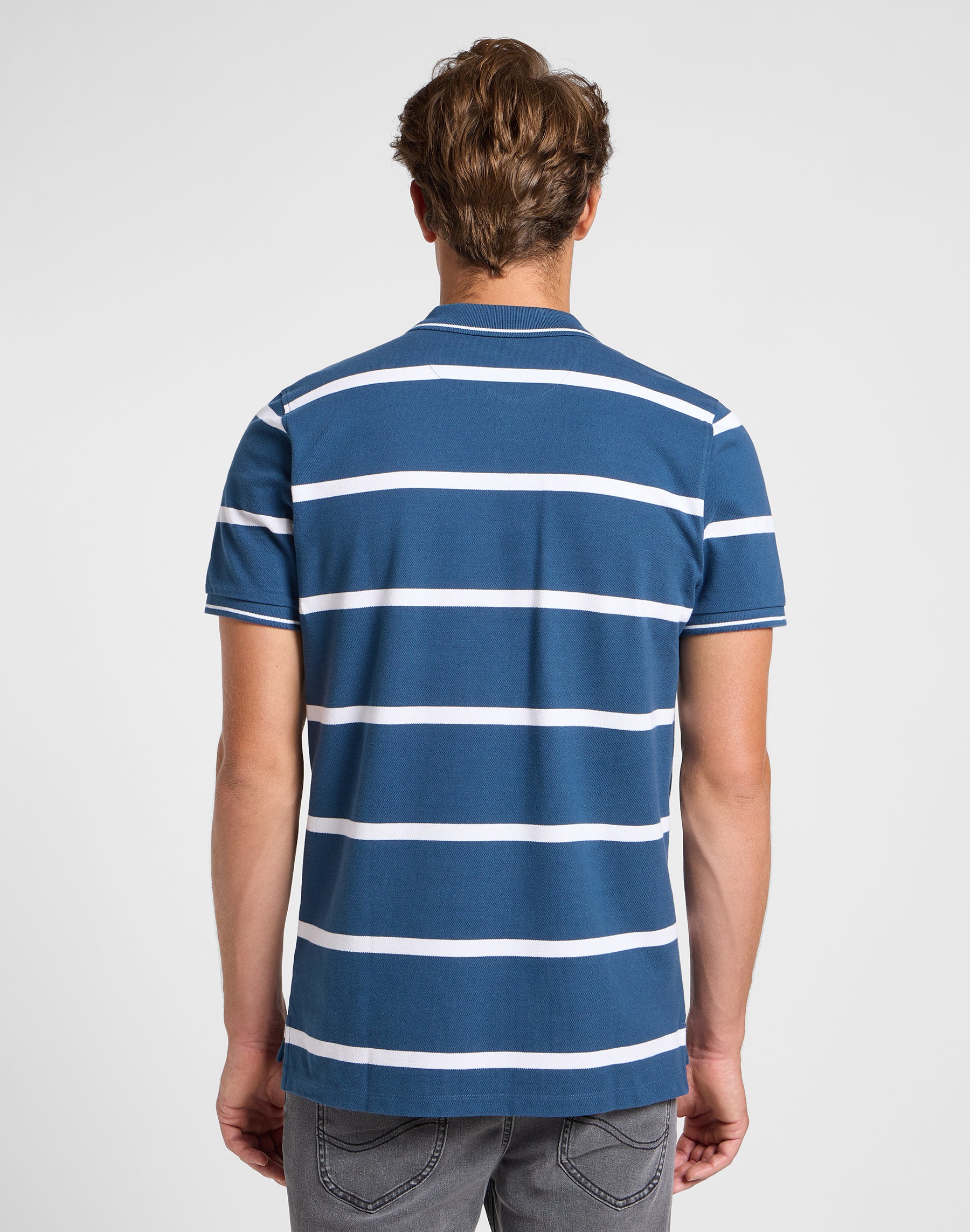 Pique Polo in Orion Stripe T-Shirts Lee