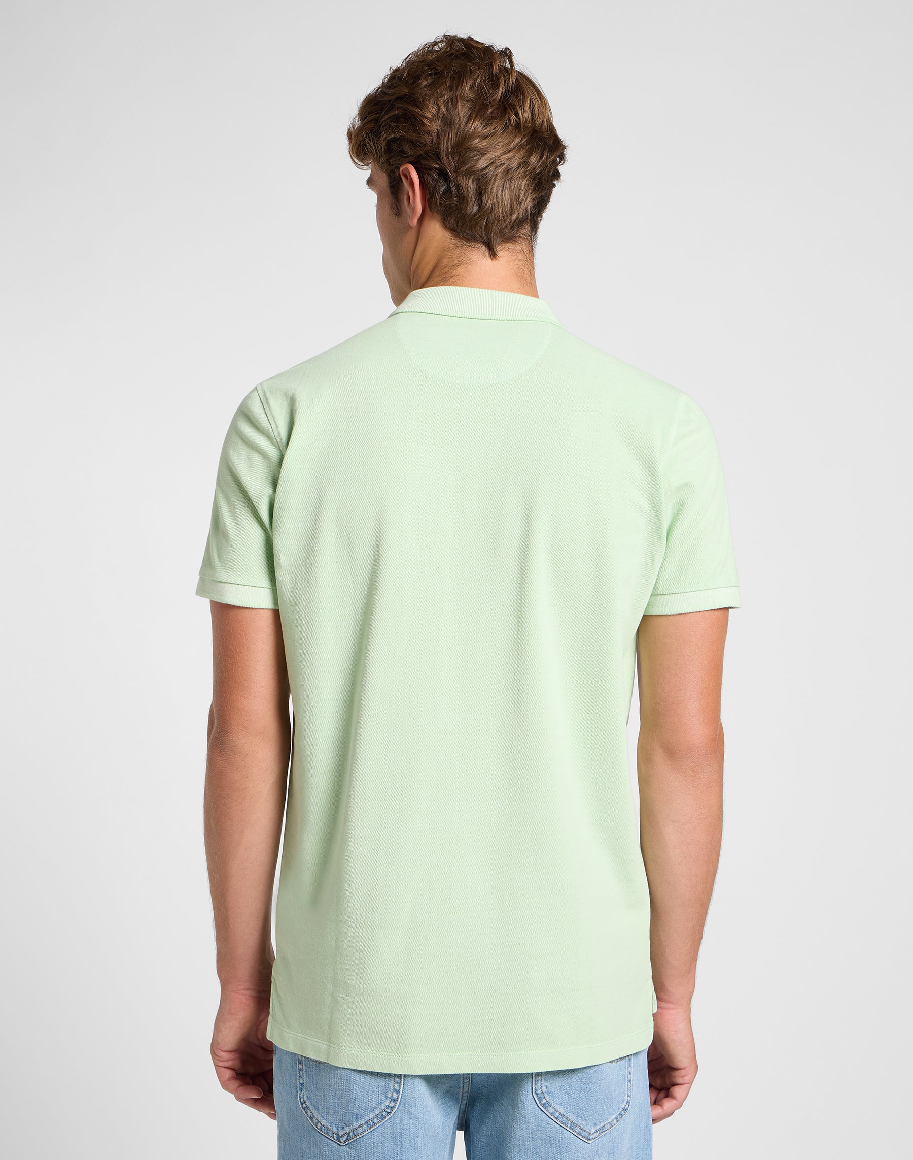 Garment Dye Polo in Soft Sage T-Shirts Lee