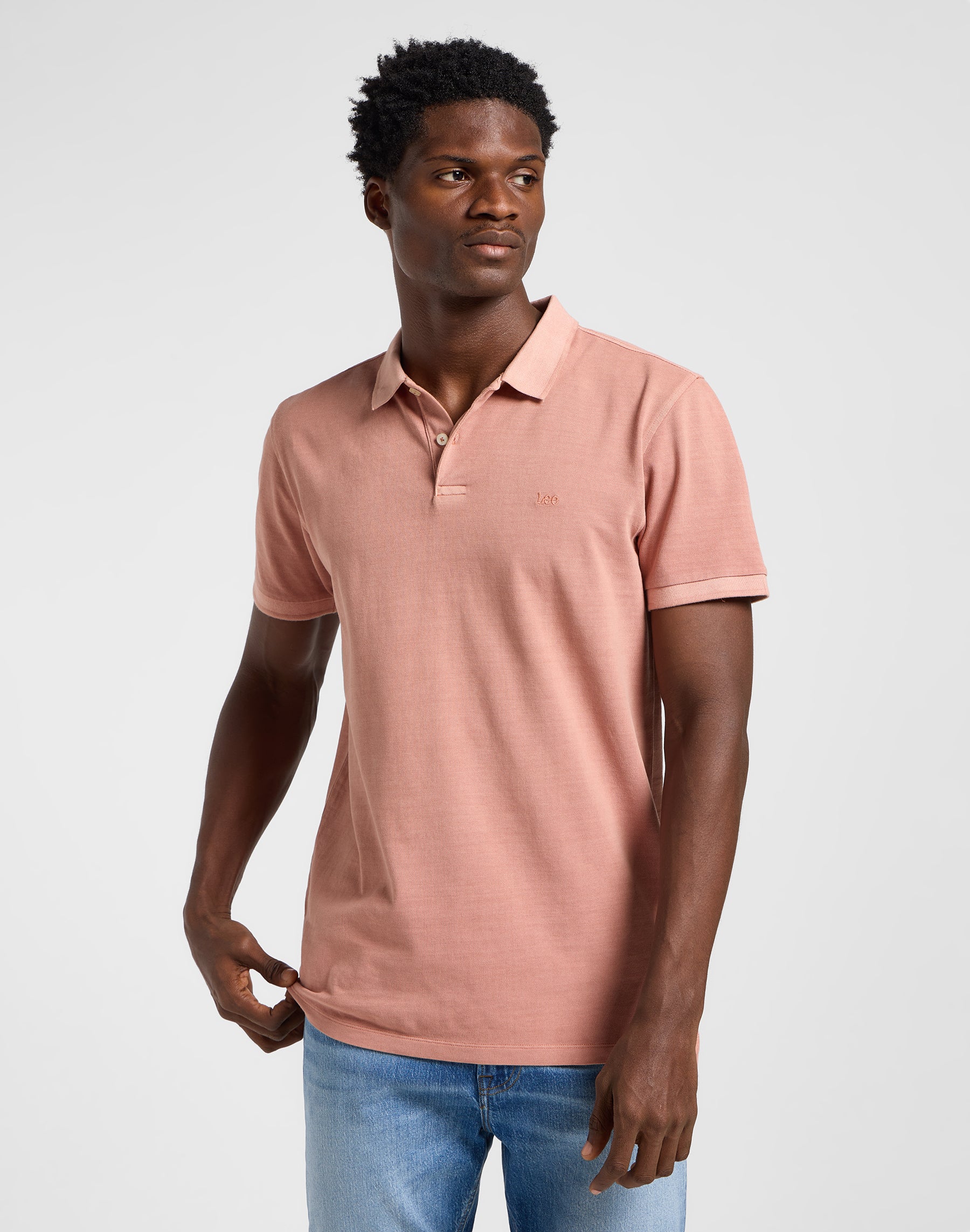 Garment Dye Polo in Sepia T-Shirts Lee