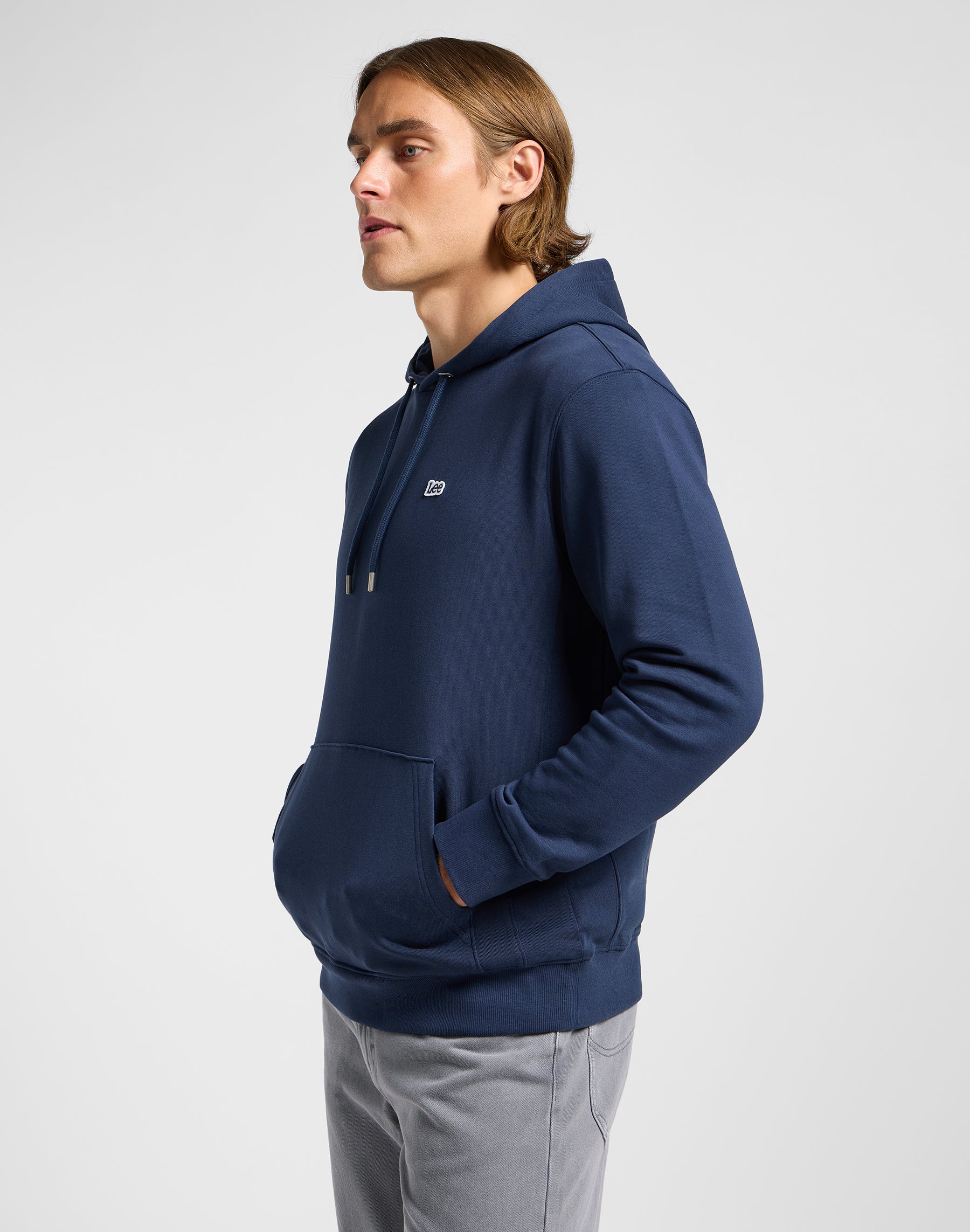 Plain Hoodie in Mood Indigo Kapuzenpullover Lee