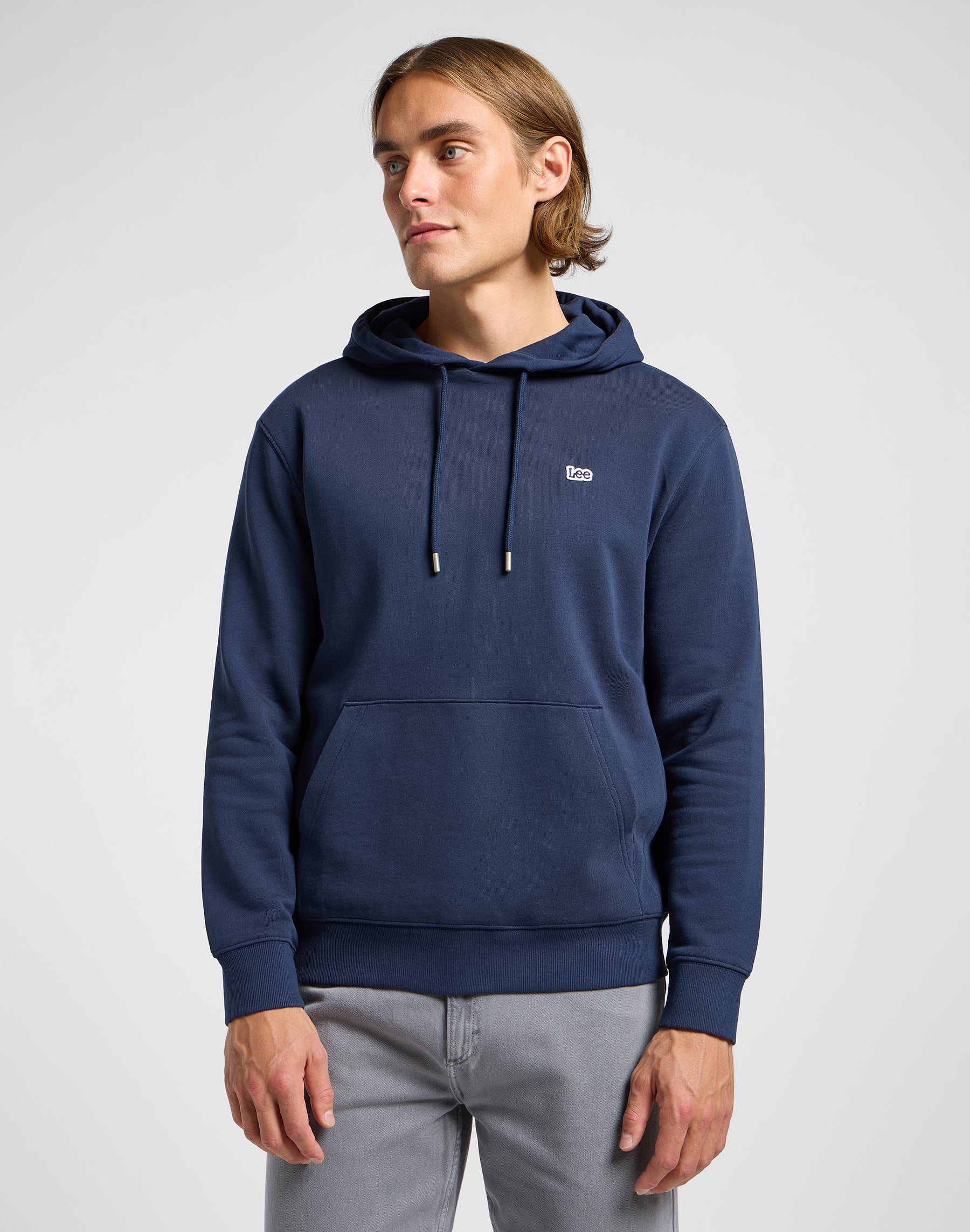 Plain Hoodie in Mood Indigo Kapuzenpullover Lee