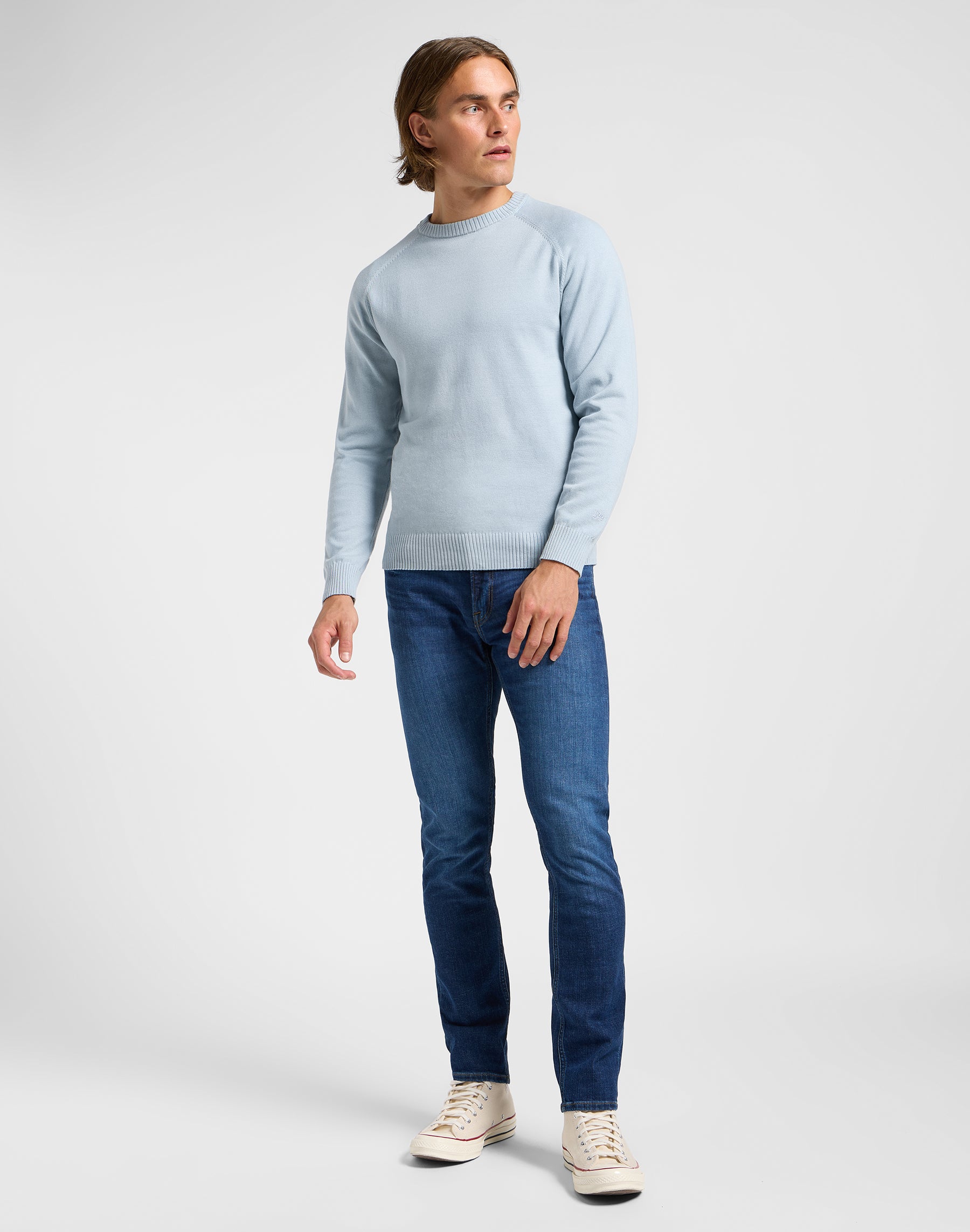 Clean Raglan Sweater in Concrete Gray Pullover Lee