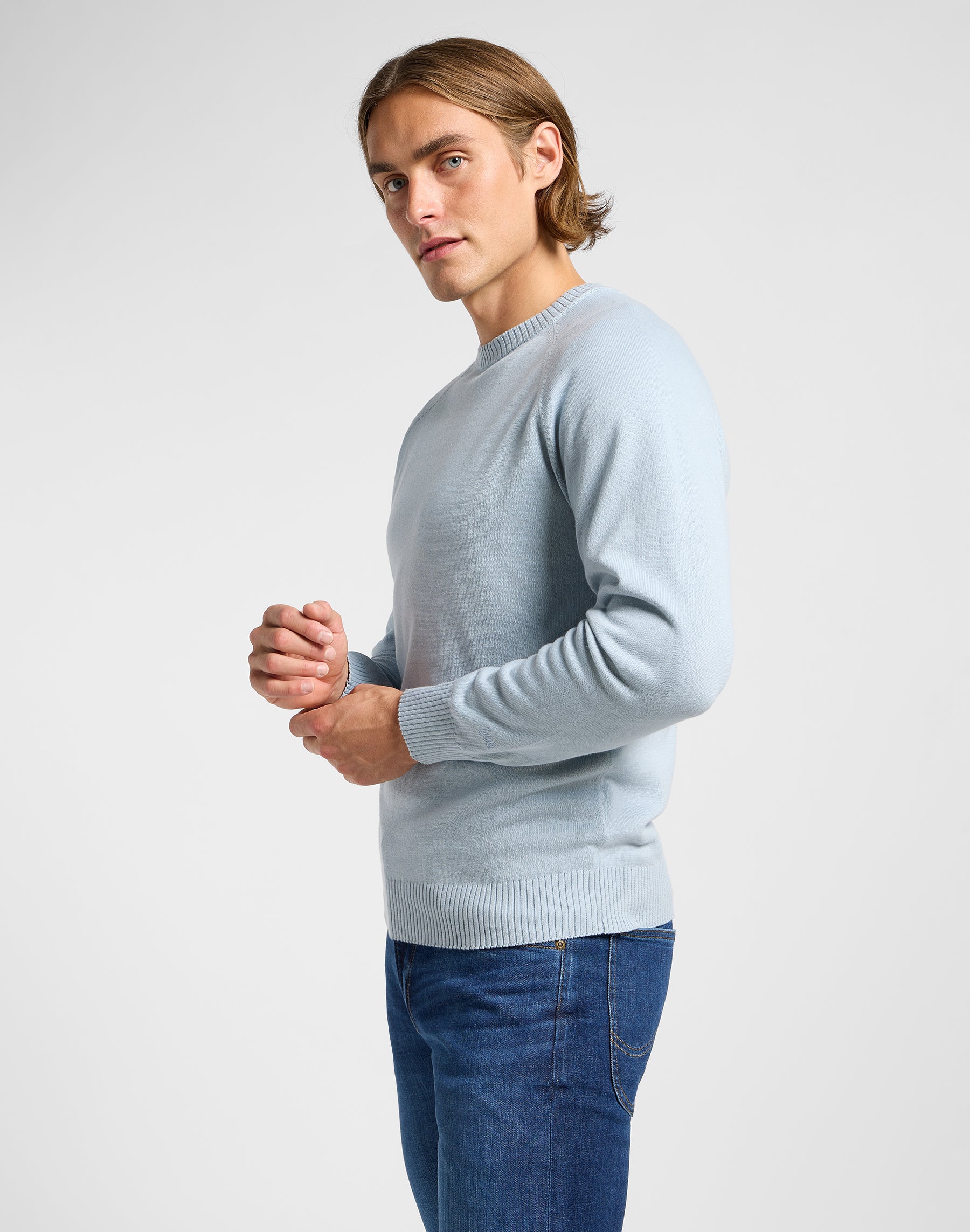 Clean Raglan Sweater in Concrete Gray Pullover Lee