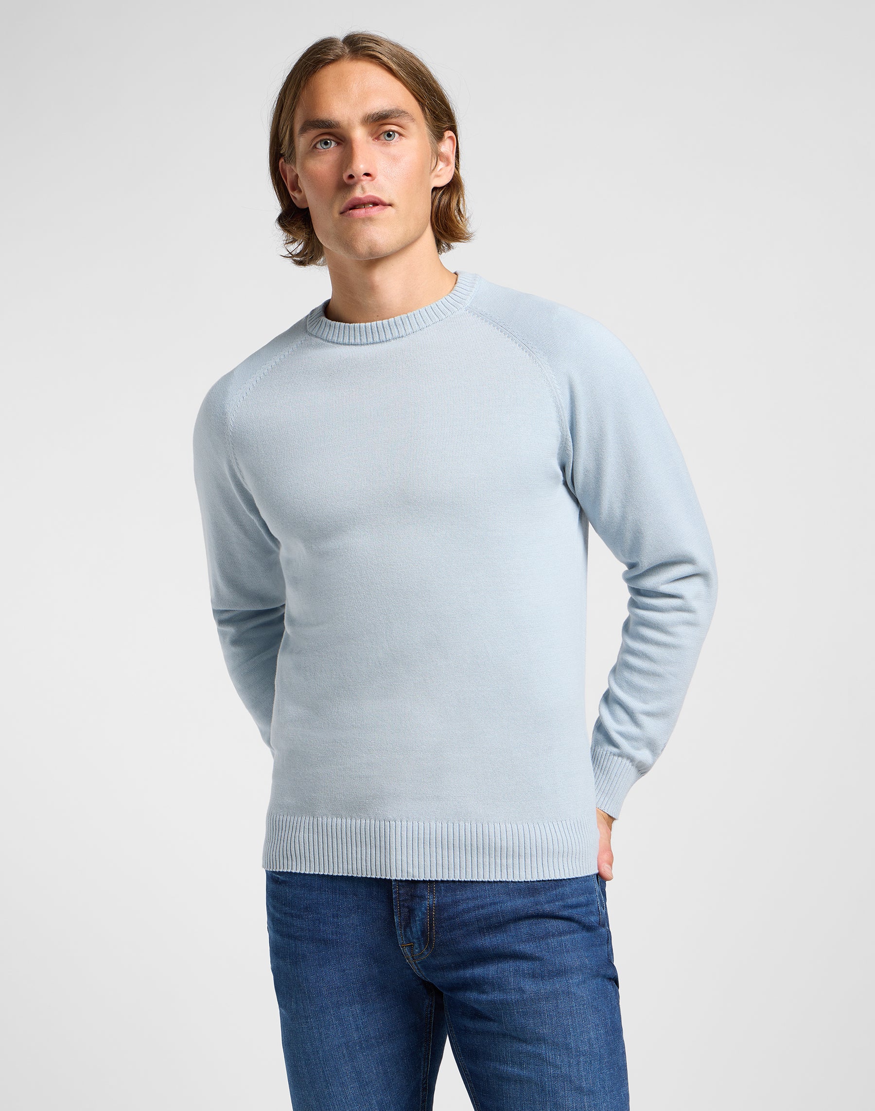 Clean Raglan Sweater in Concrete Gray Pullover Lee