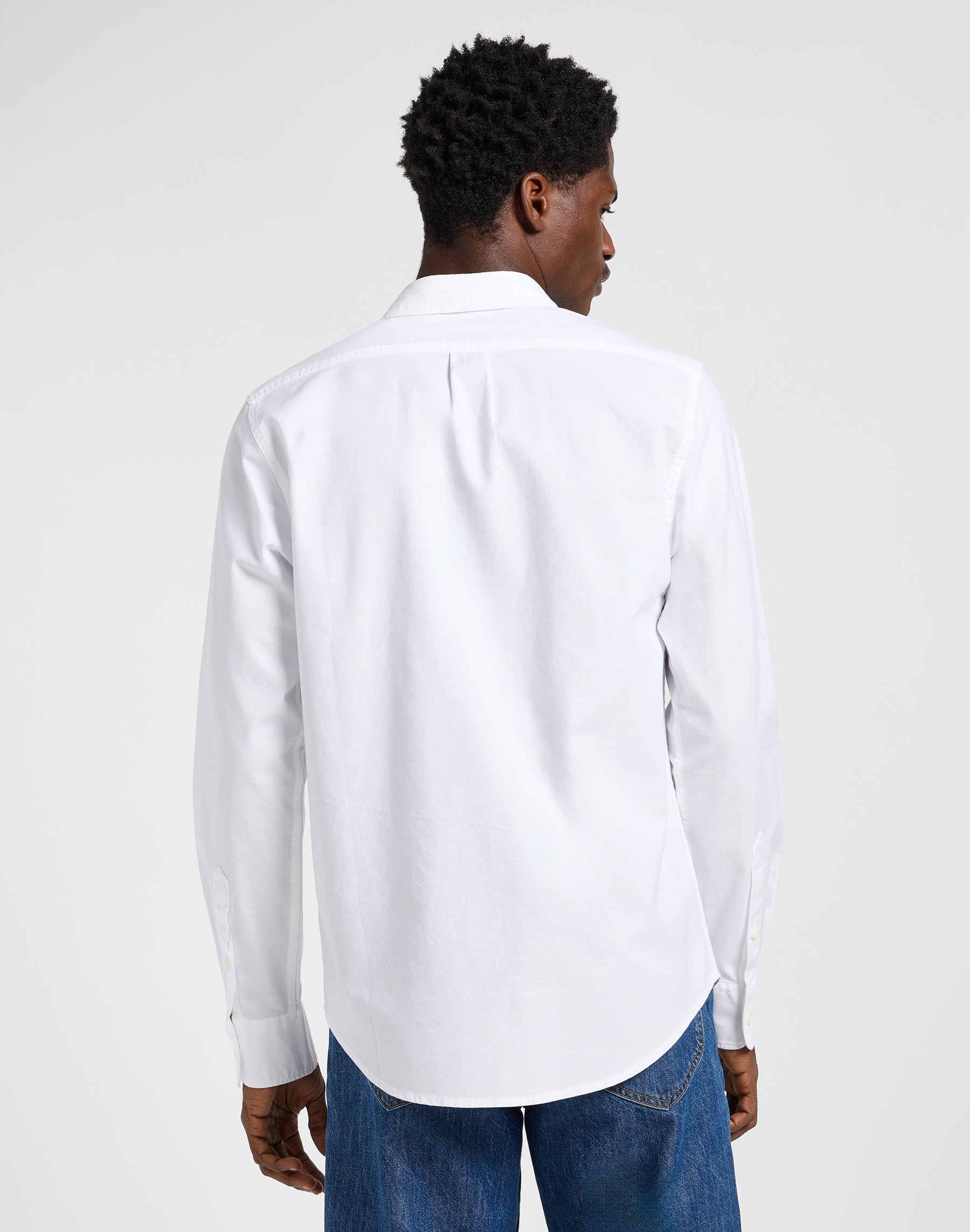 Patch Shirt in Bright White Hemden Lee