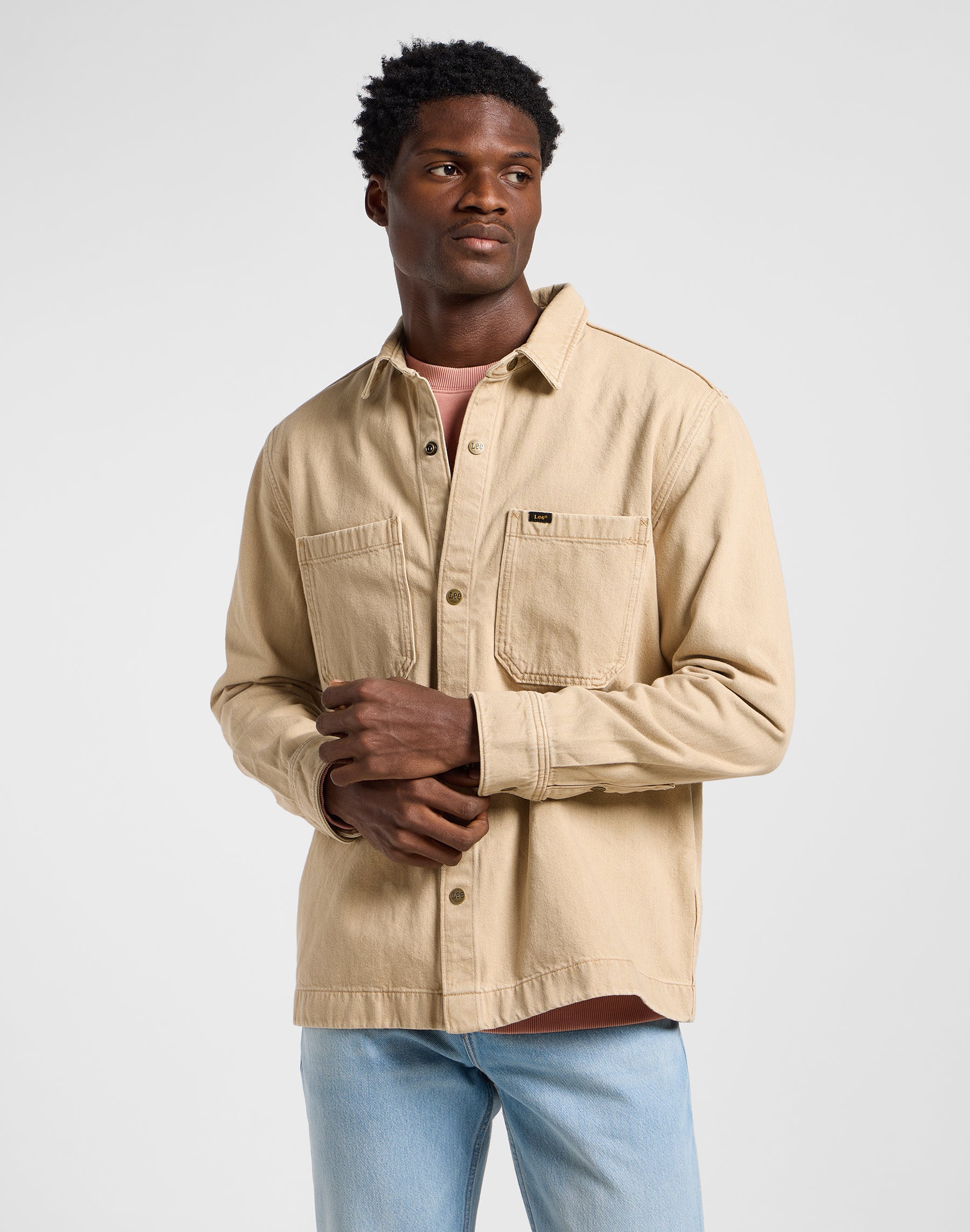 2 Pkt Overshirt in Cappucino Hemden Lee