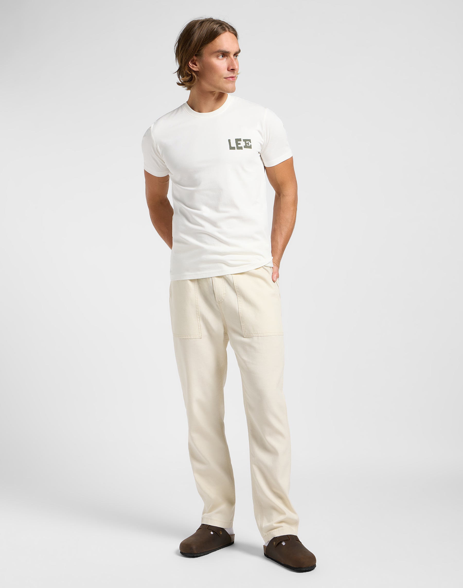 Utility Drawstring Pant in Soy Bean Hosen Lee