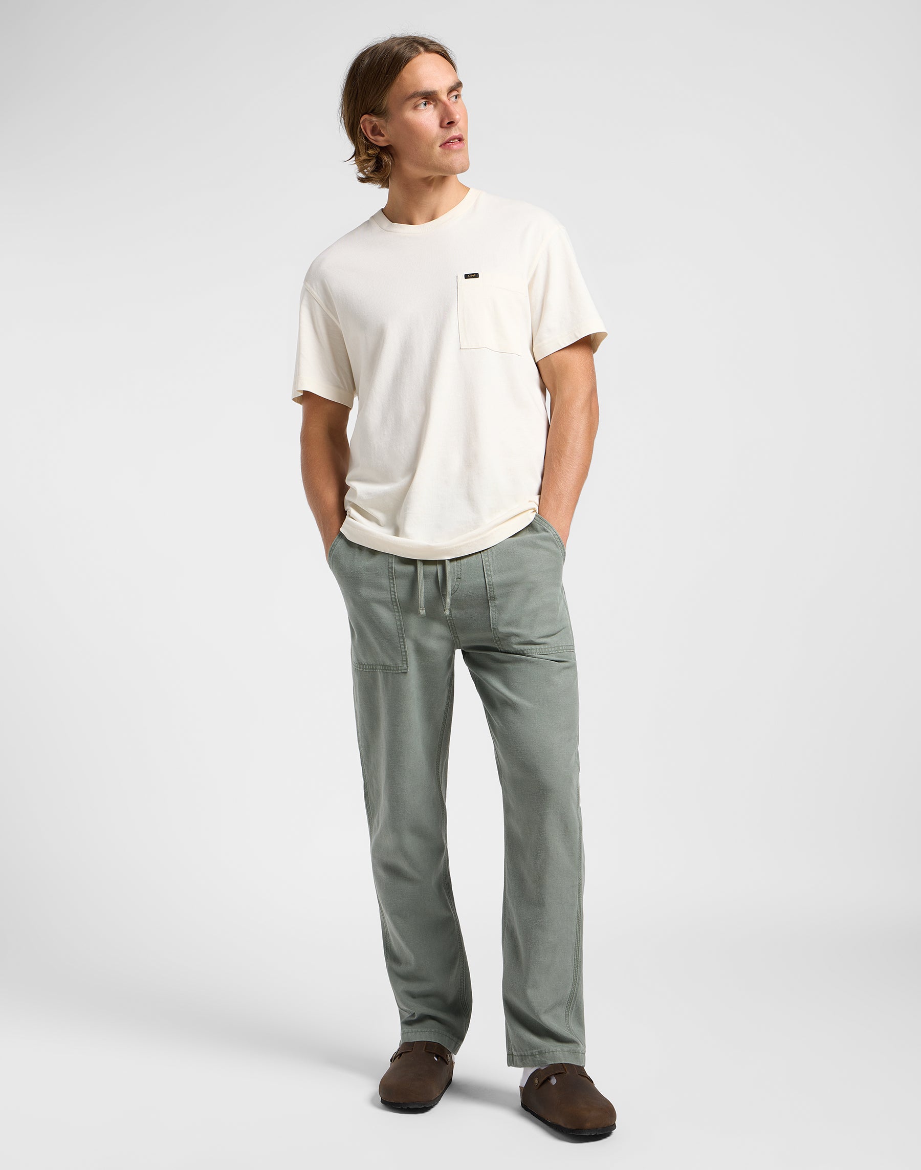 Utility Drawstring Pant in Olive Grove Hosen Lee