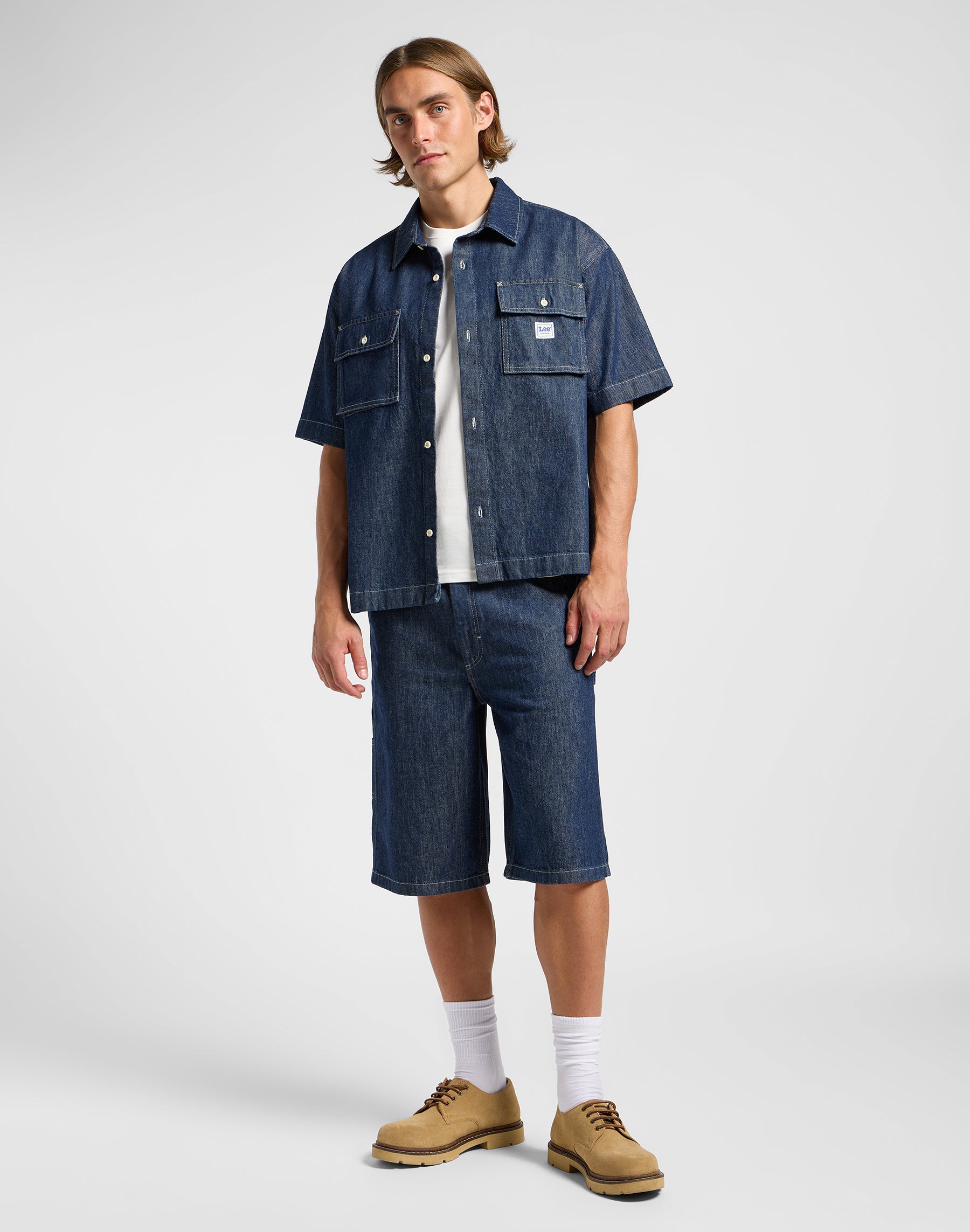 Carpenter Skater Short in Rinse Jeansshorts Lee