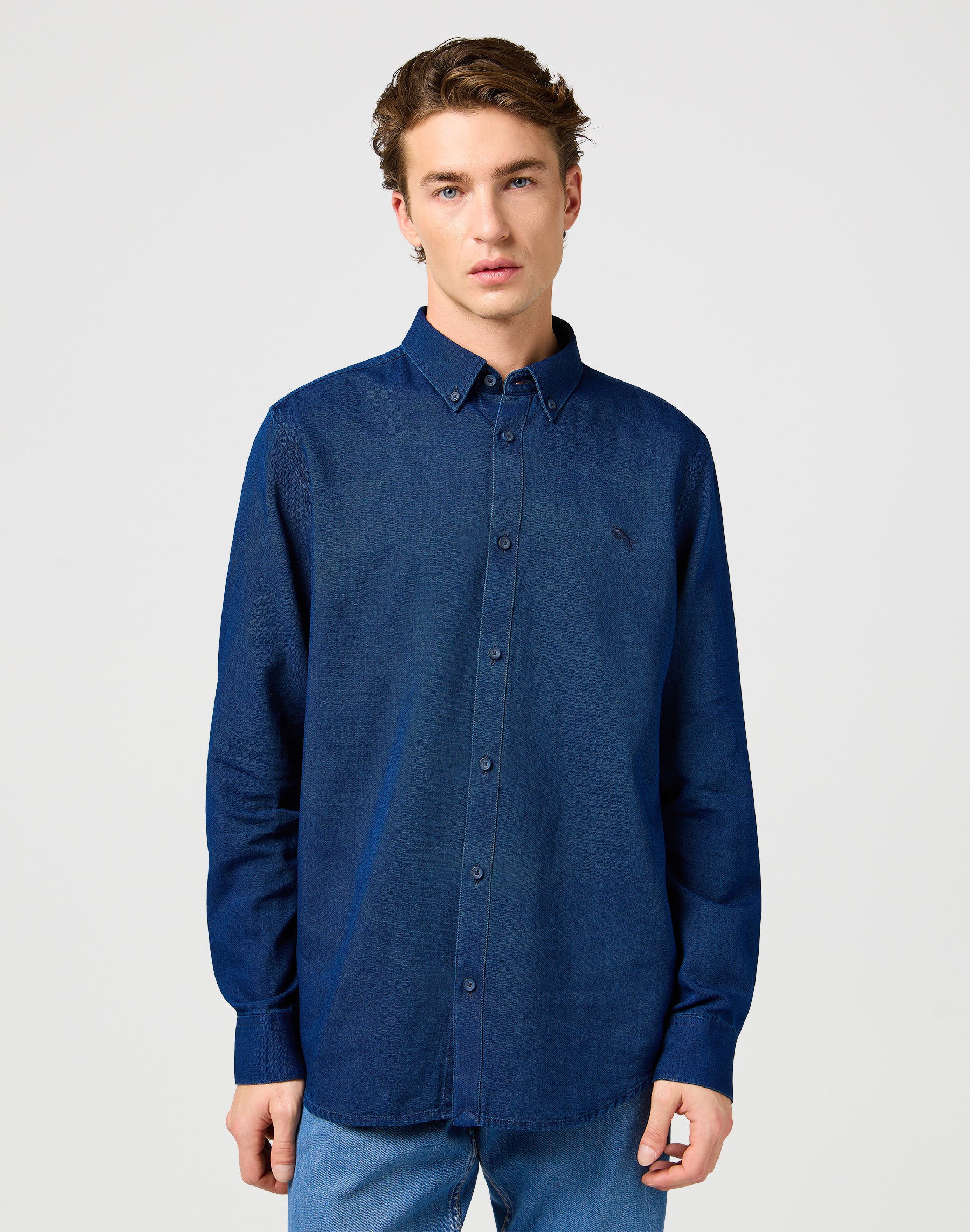 Oxford Shirt in Indigo Oxford Hemden Wrangler