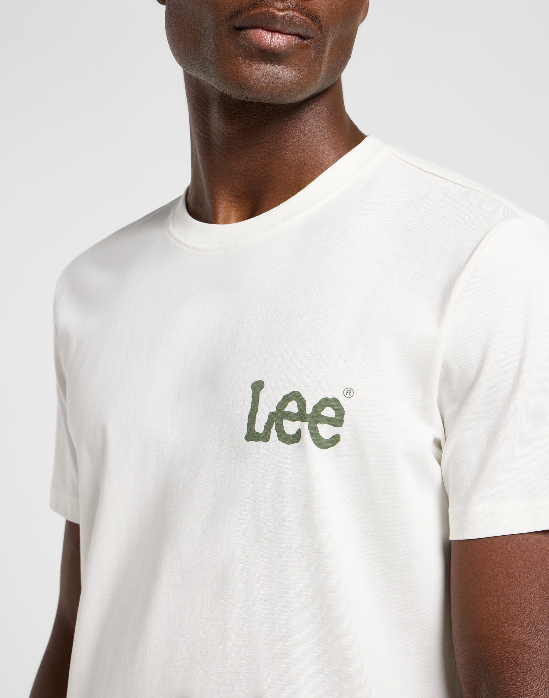 Medium Wobbly Lee Tee in Ecru T-Shirts Lee