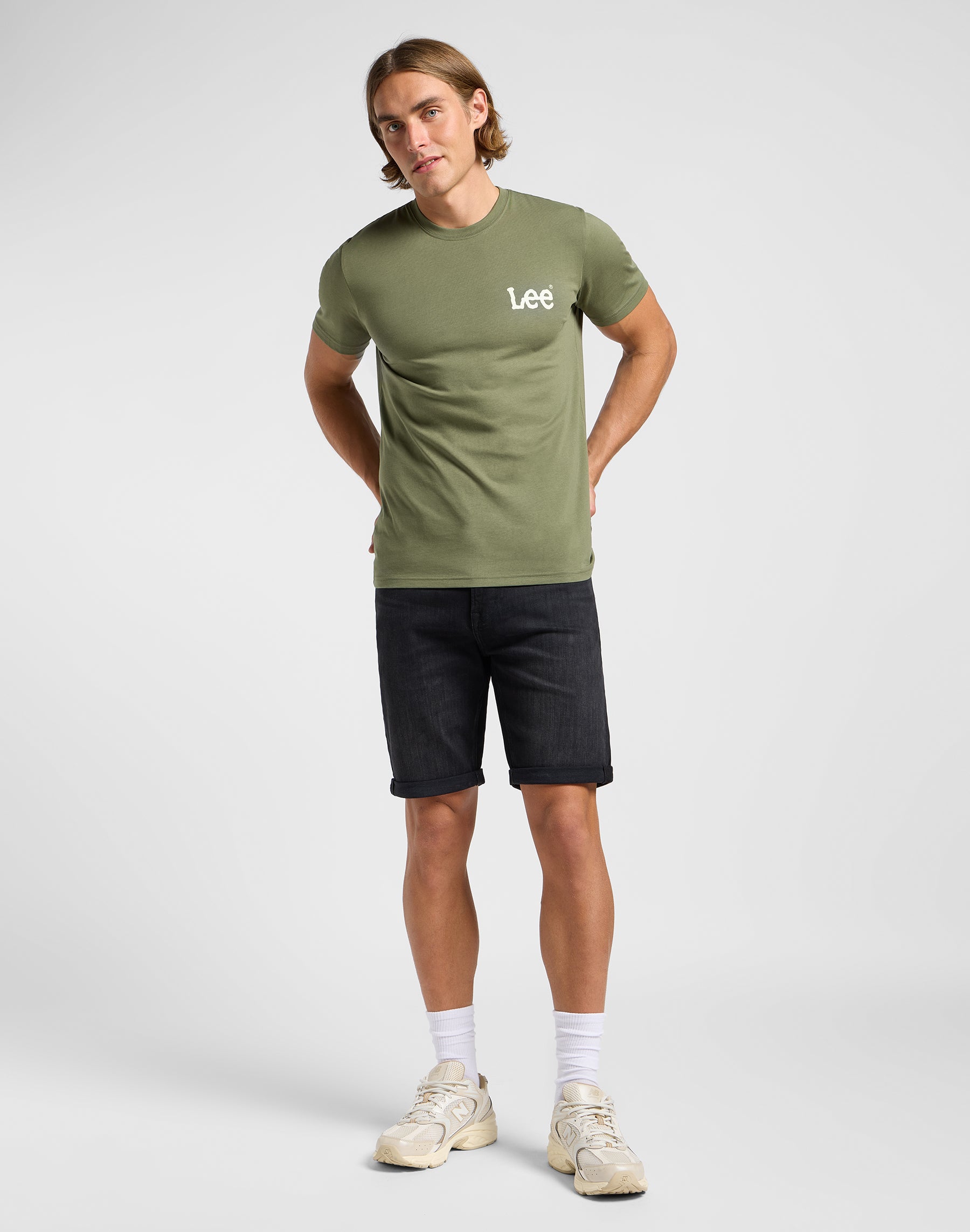 Medium Wobbly Lee Tee in Olive Grove T-Shirts Lee