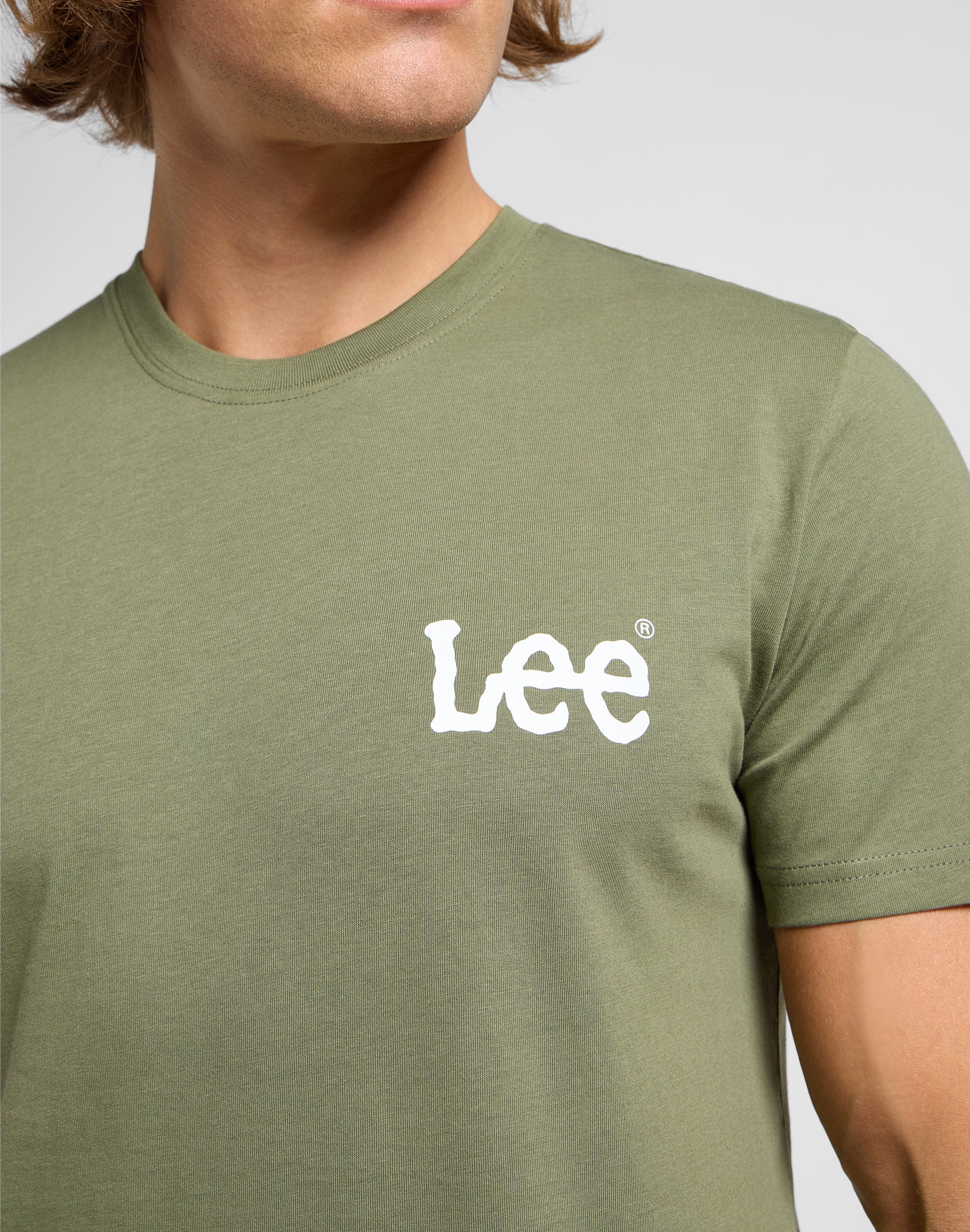 Medium Wobbly Lee Tee in Olive Grove T-Shirts Lee