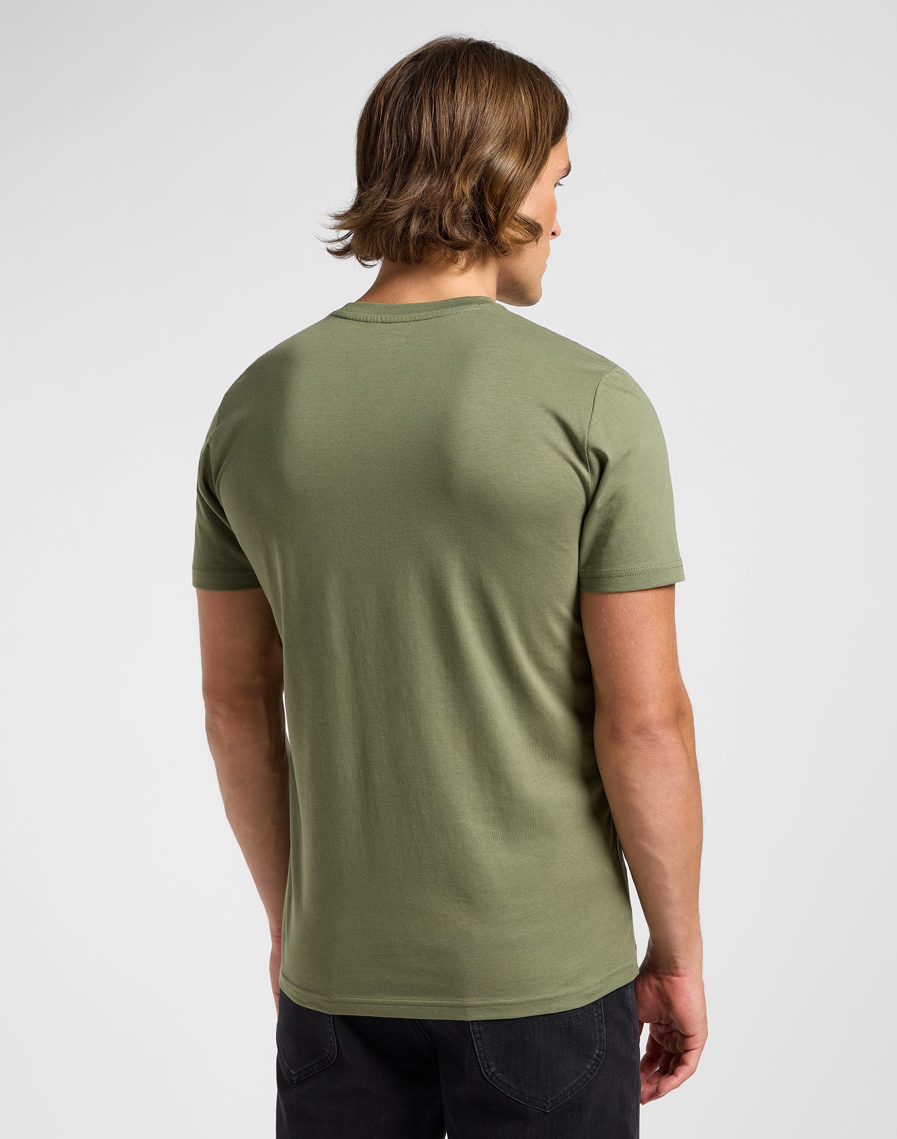 Medium Wobbly Lee Tee in Olive Grove T-Shirts Lee