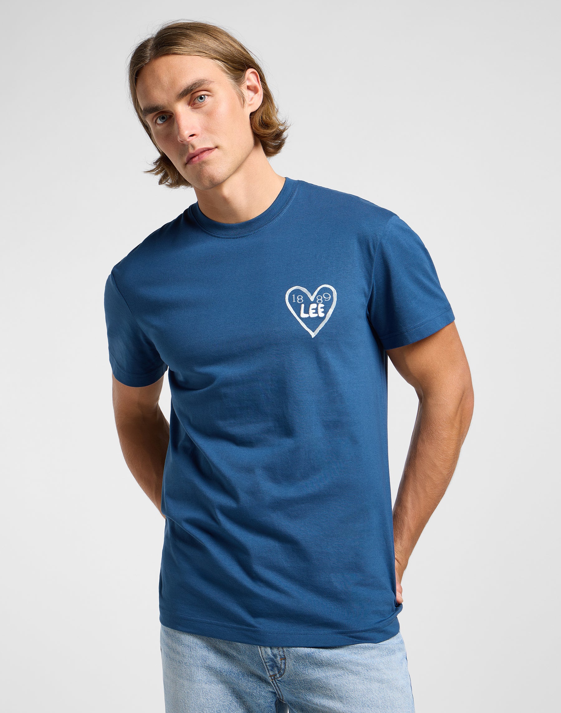 Relaxed Graphic Tee in Orion Blue T-Shirts Lee