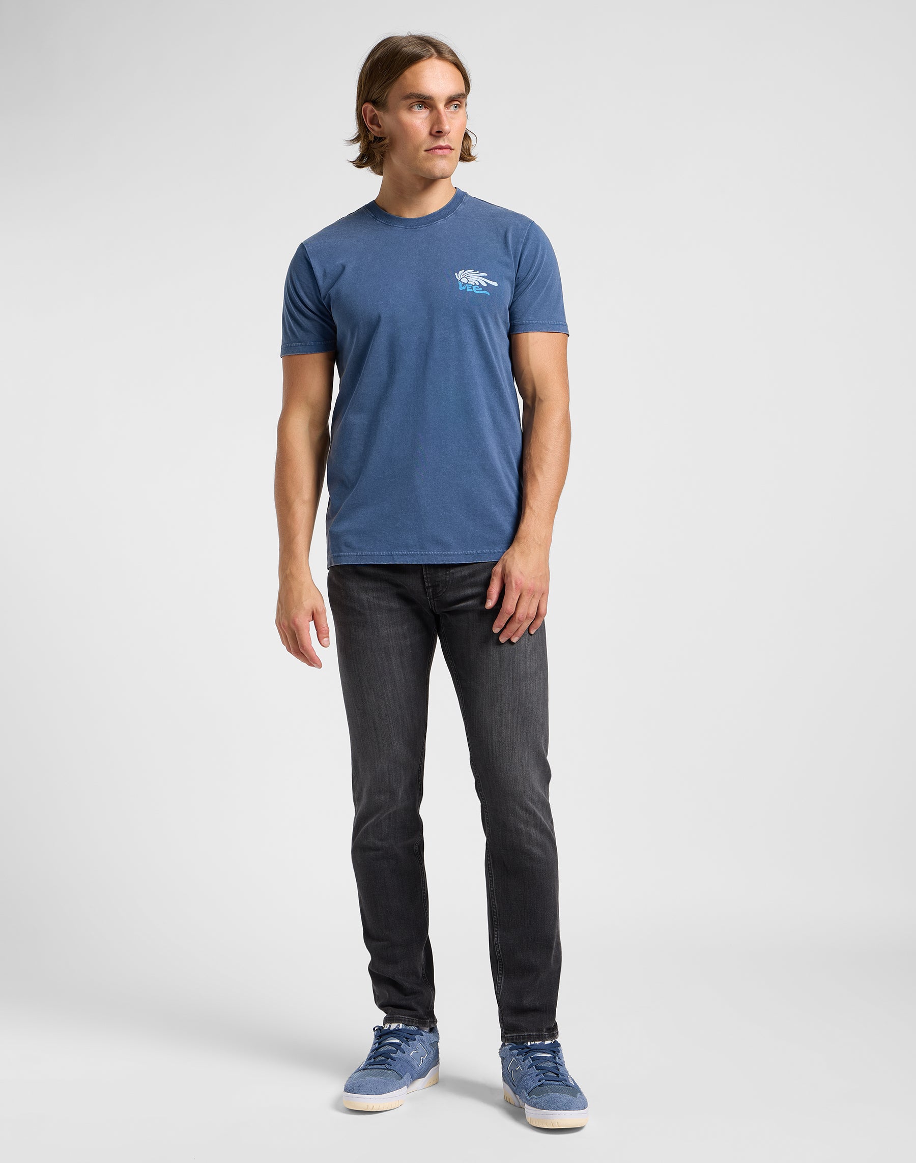 Medium Logo Tee in Orion Blue T-Shirts Lee