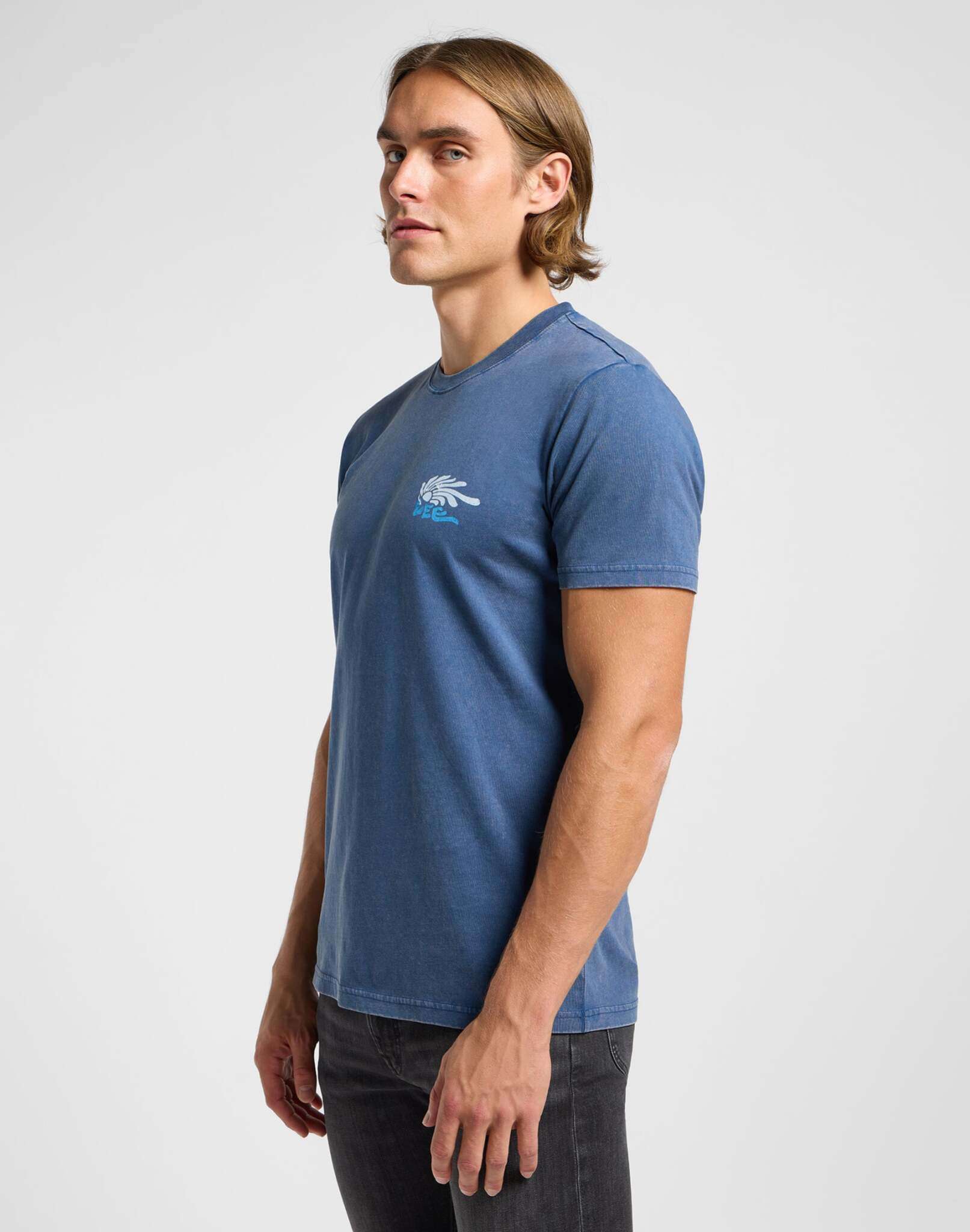 Medium Logo Tee in Orion Blue T-Shirts Lee