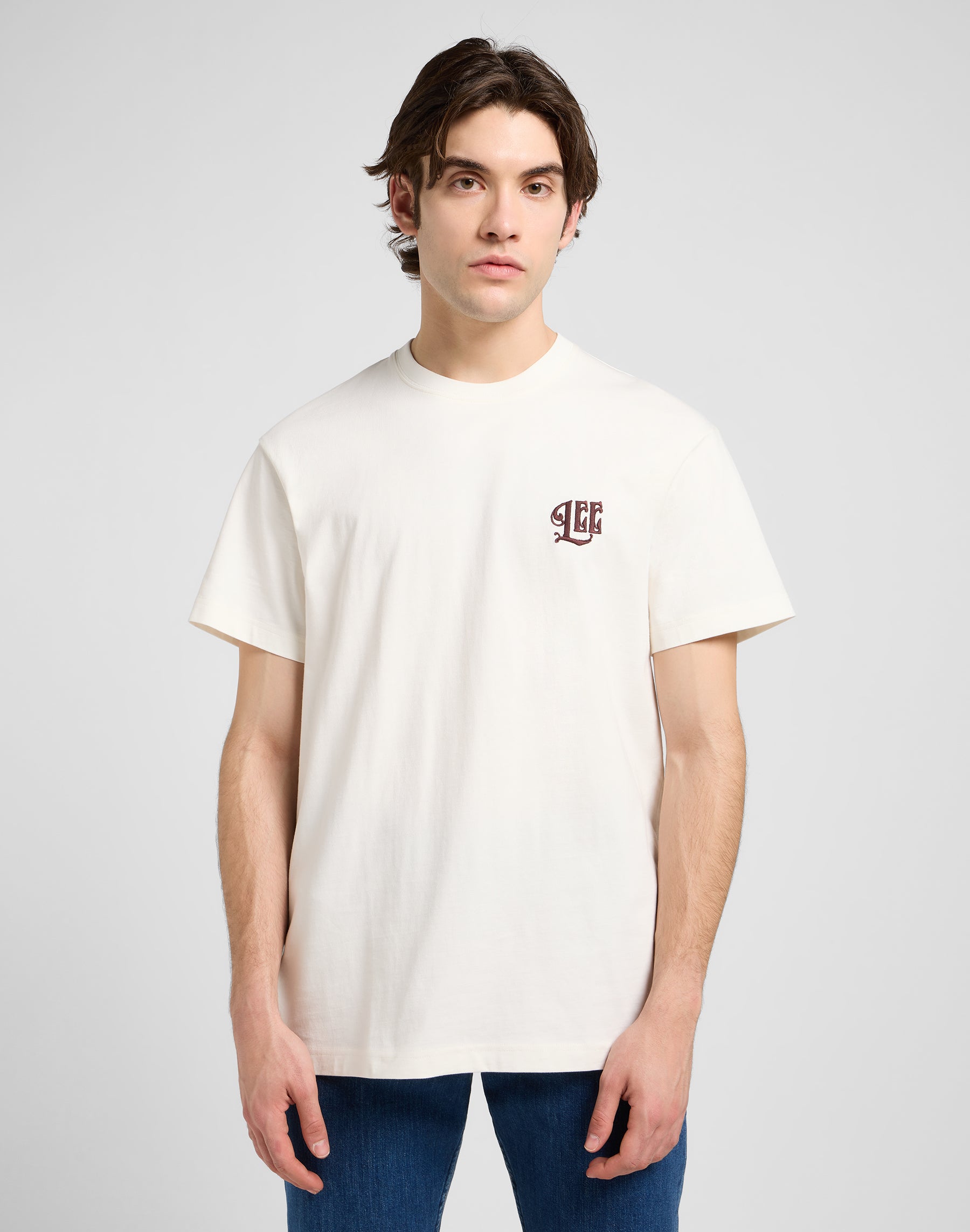 Relaxed Graphic Tee in Ecru T-Shirts Lee