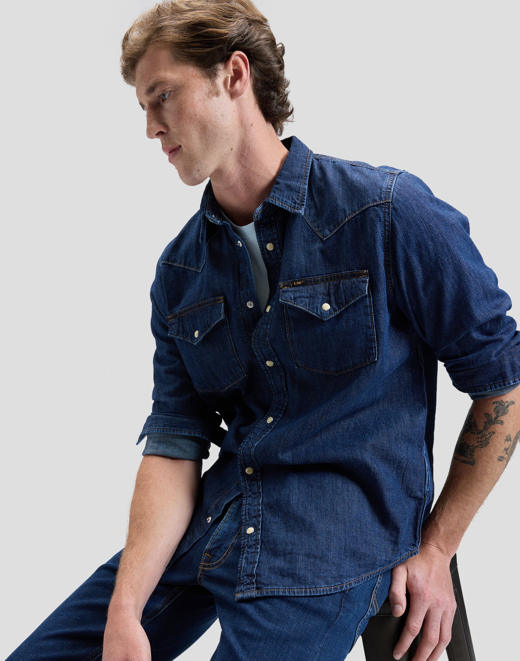 Regular Western Shirt in Rinse Hemden Lee