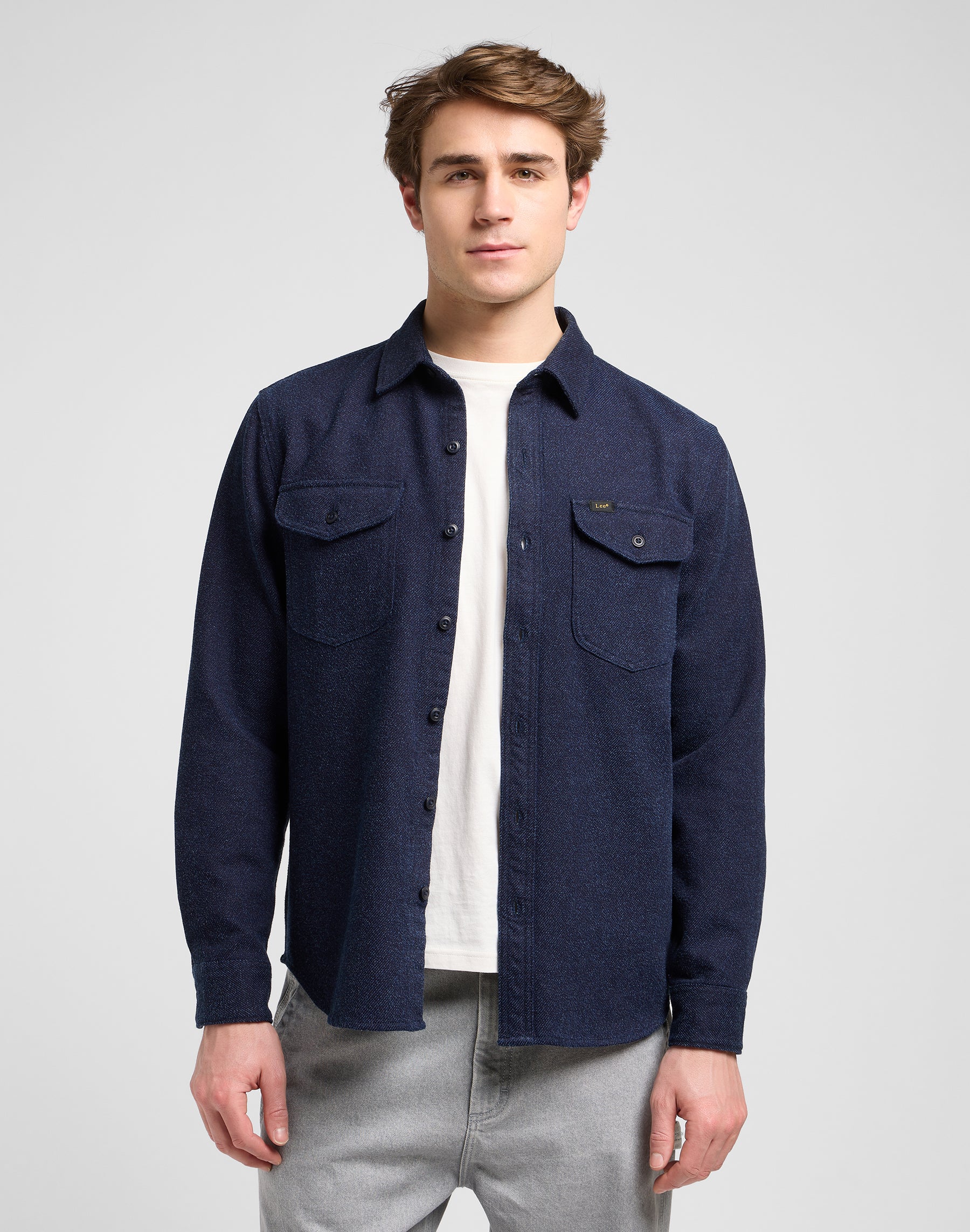 Workwear Shirt in Indigo Jaspe Hemden Lee