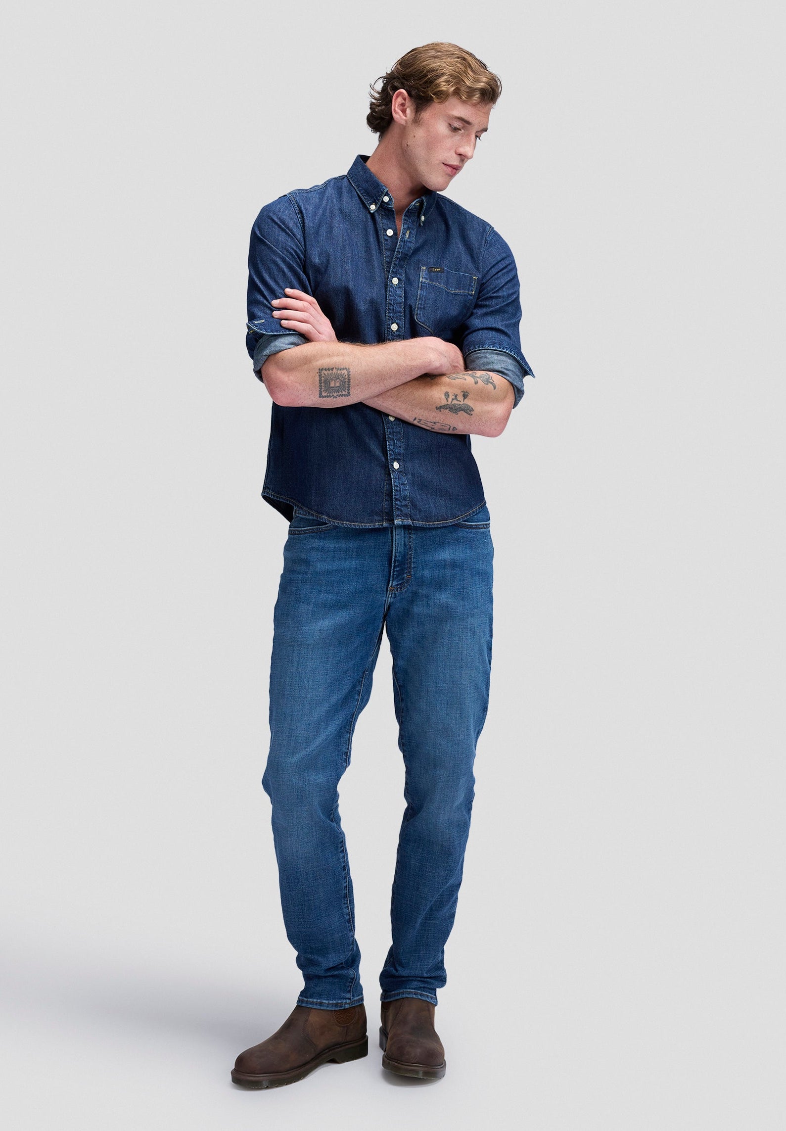 Slim Fit Mvp in Astro Blue Jeans Lee